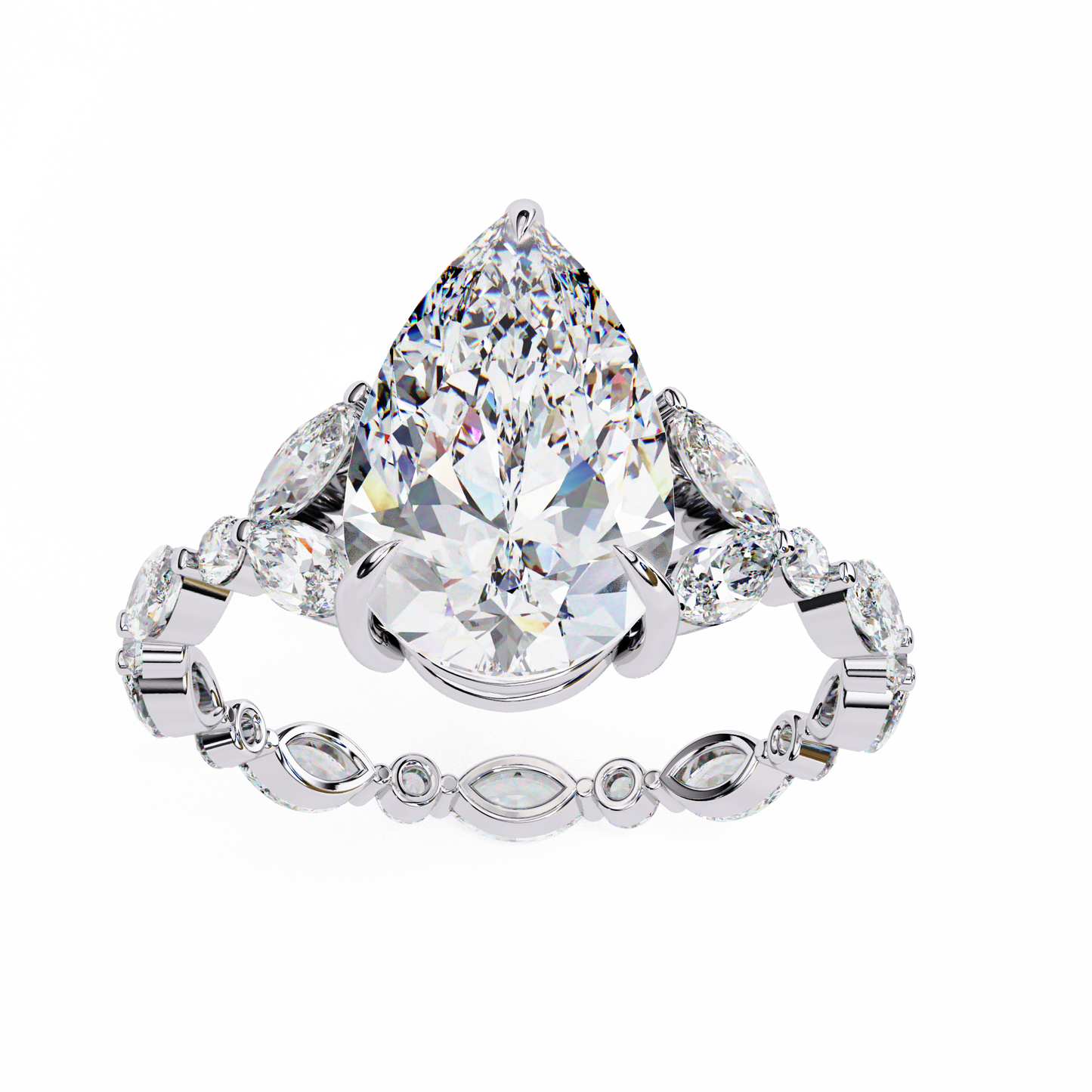 Glowdrop Pear Solitaire Engagement Ring
