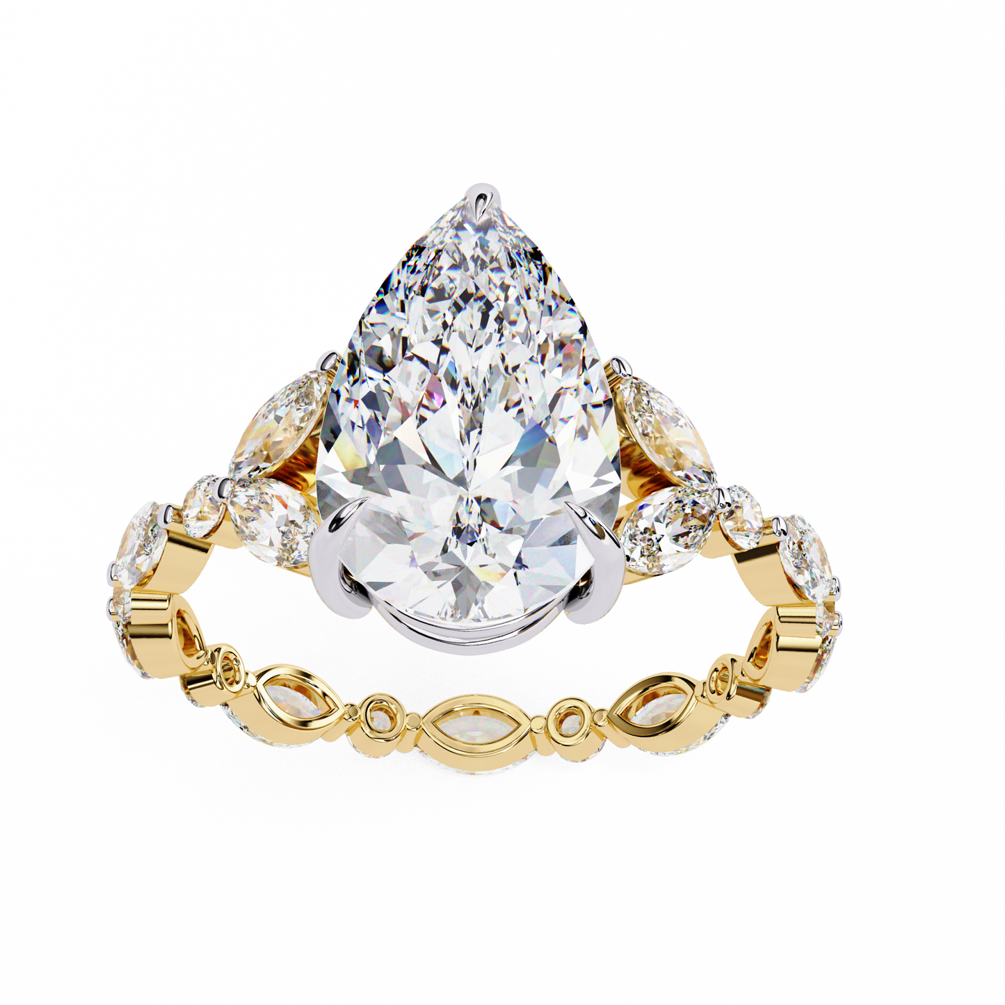 Glowdrop Pear Solitaire Engagement Ring