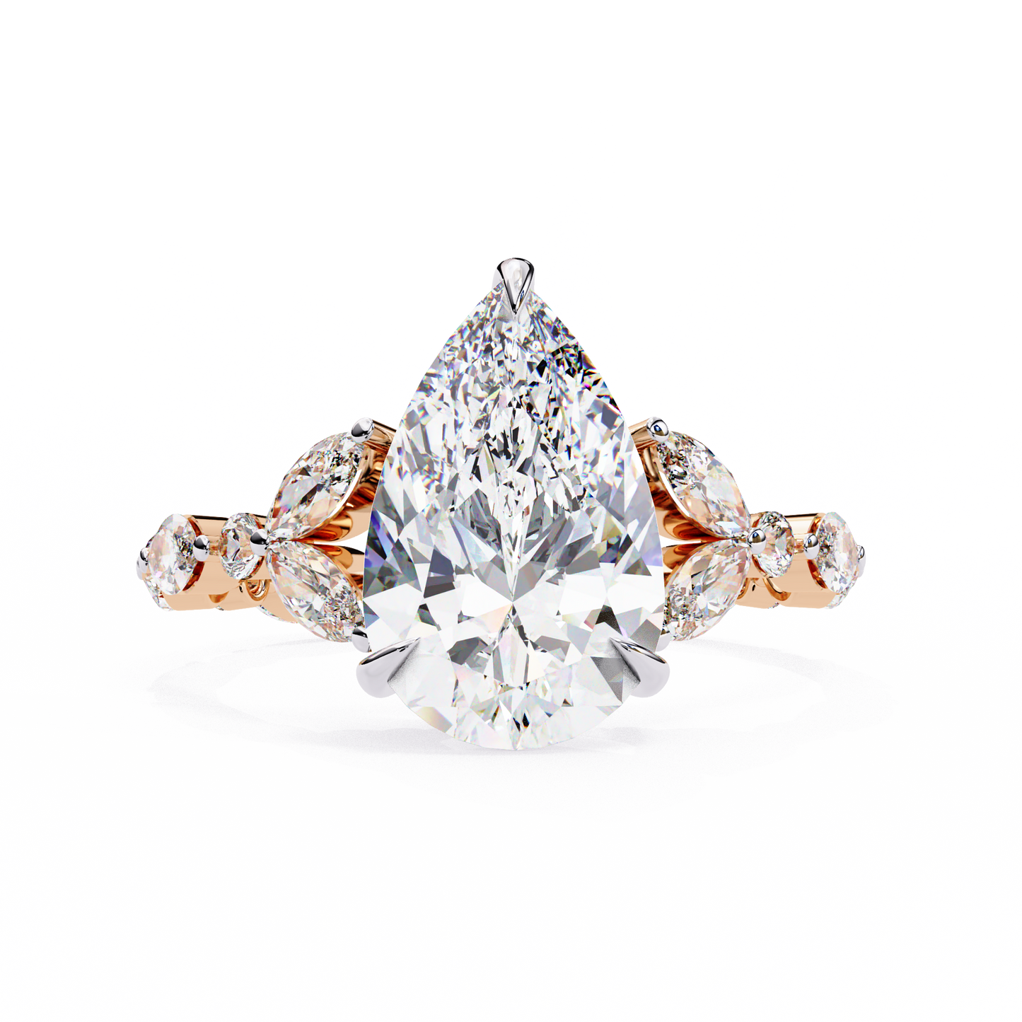 Glowdrop Pear Solitaire Engagement Ring
