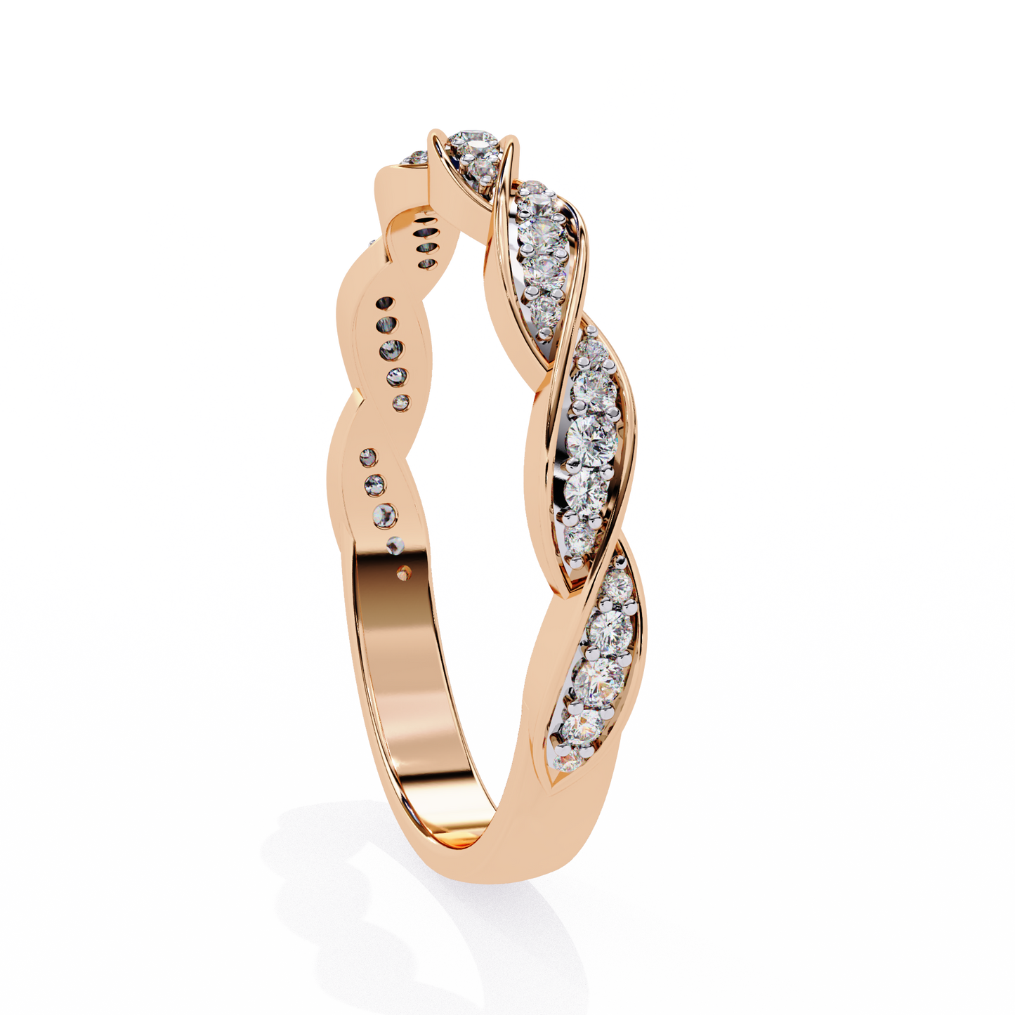 Swirl and Sparkle Diamond Ring