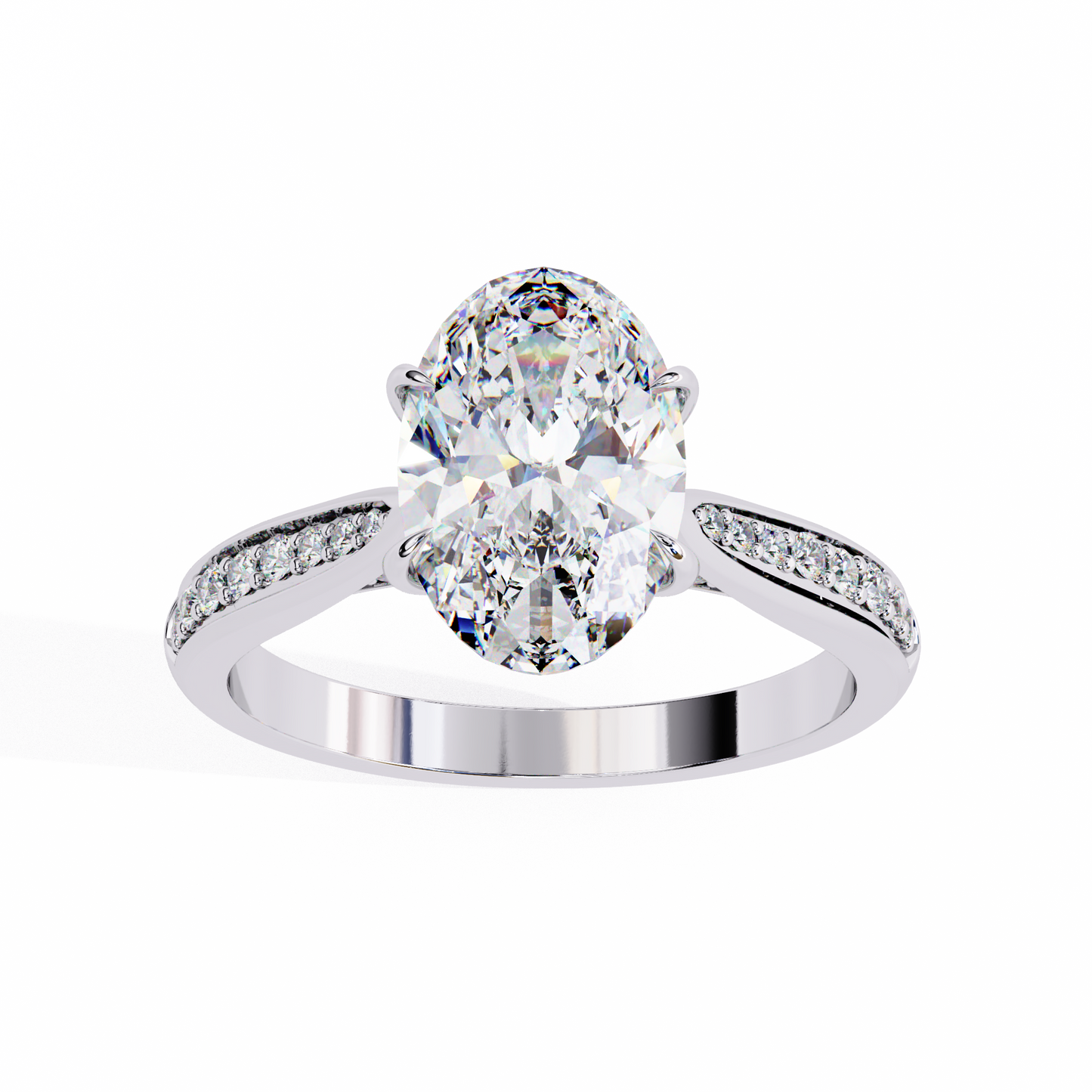 Heirloom Oval Wedding Solitaire Ring