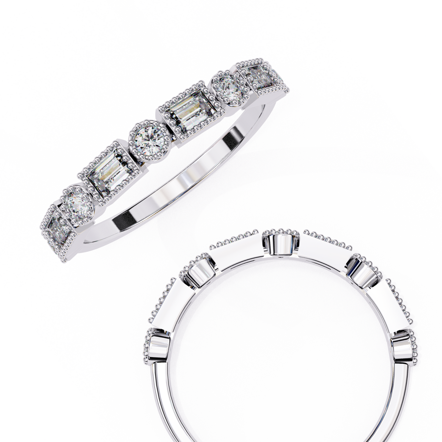 Diamond Flash Band Ring