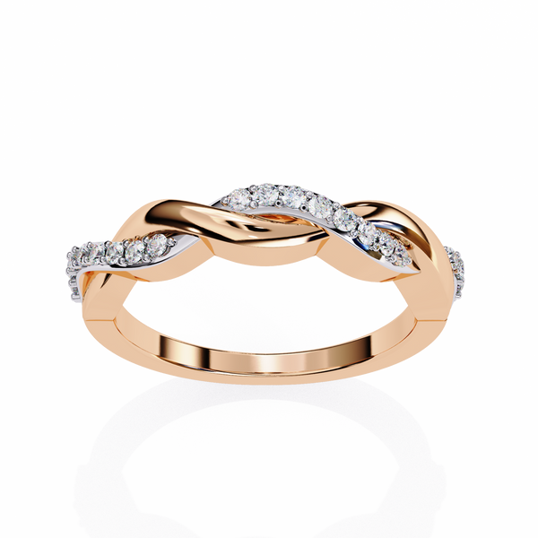 Braided Diamond Band Ring