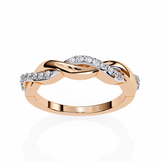 Braided Diamond Band Ring