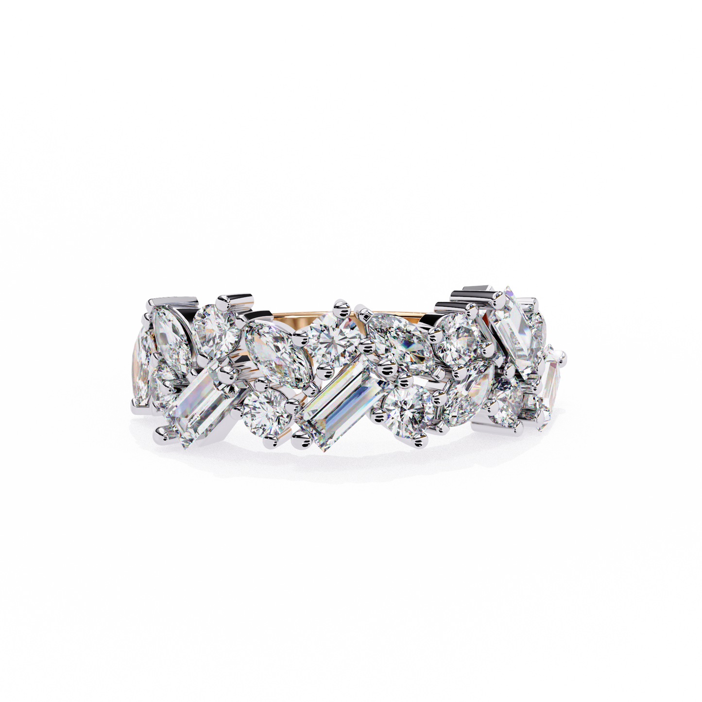 Crest Diamond Band Ring