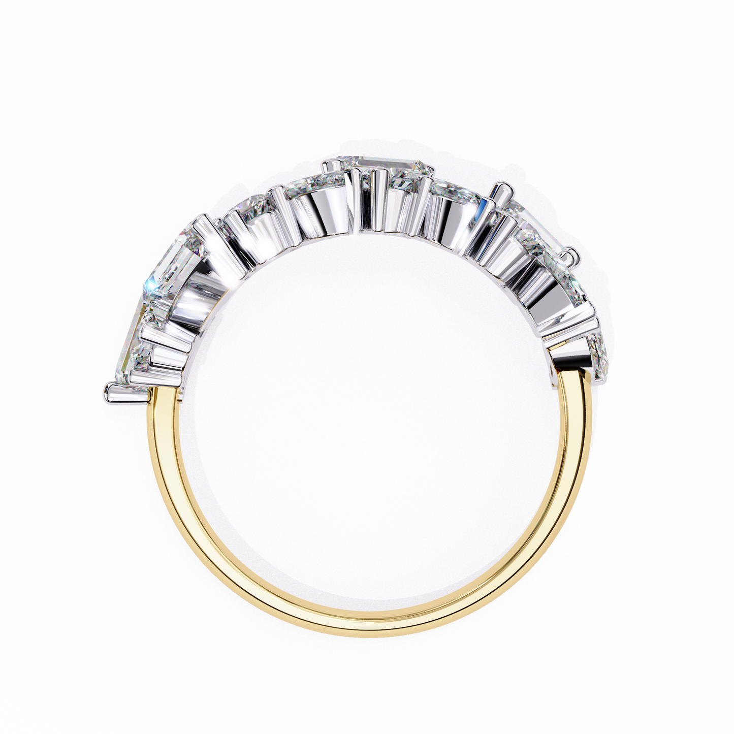 Crest Diamond Band Ring