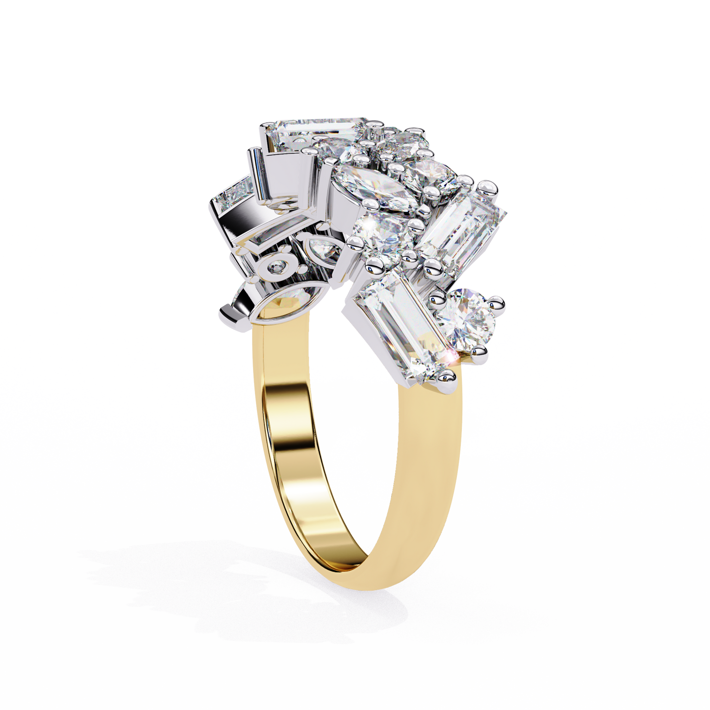 Crest Diamond Band Ring