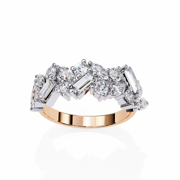 Crest Diamond Band Ring