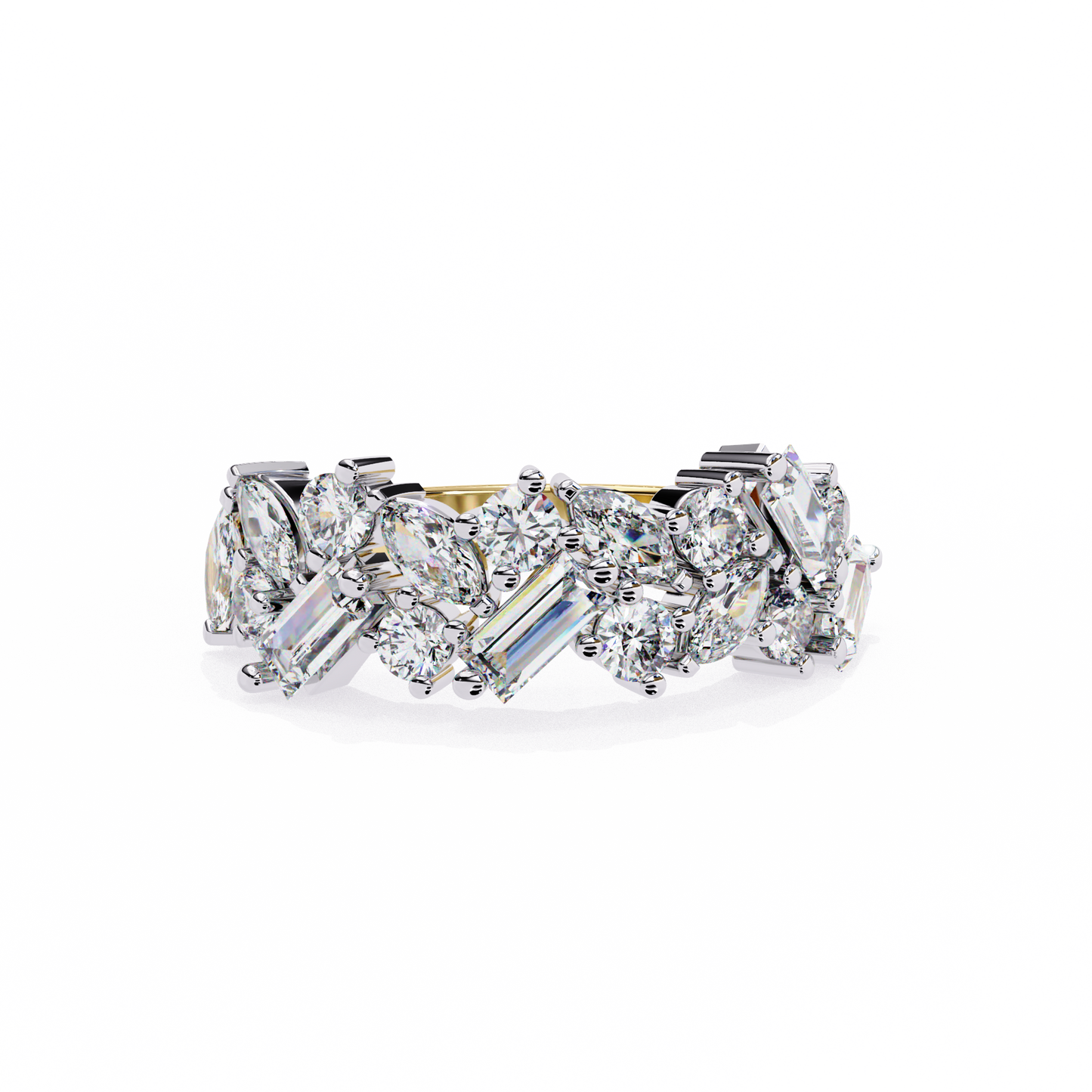 Crest Diamond Band Ring