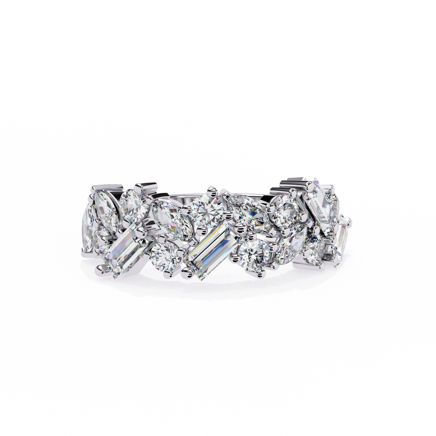 Crest Diamond Band Ring