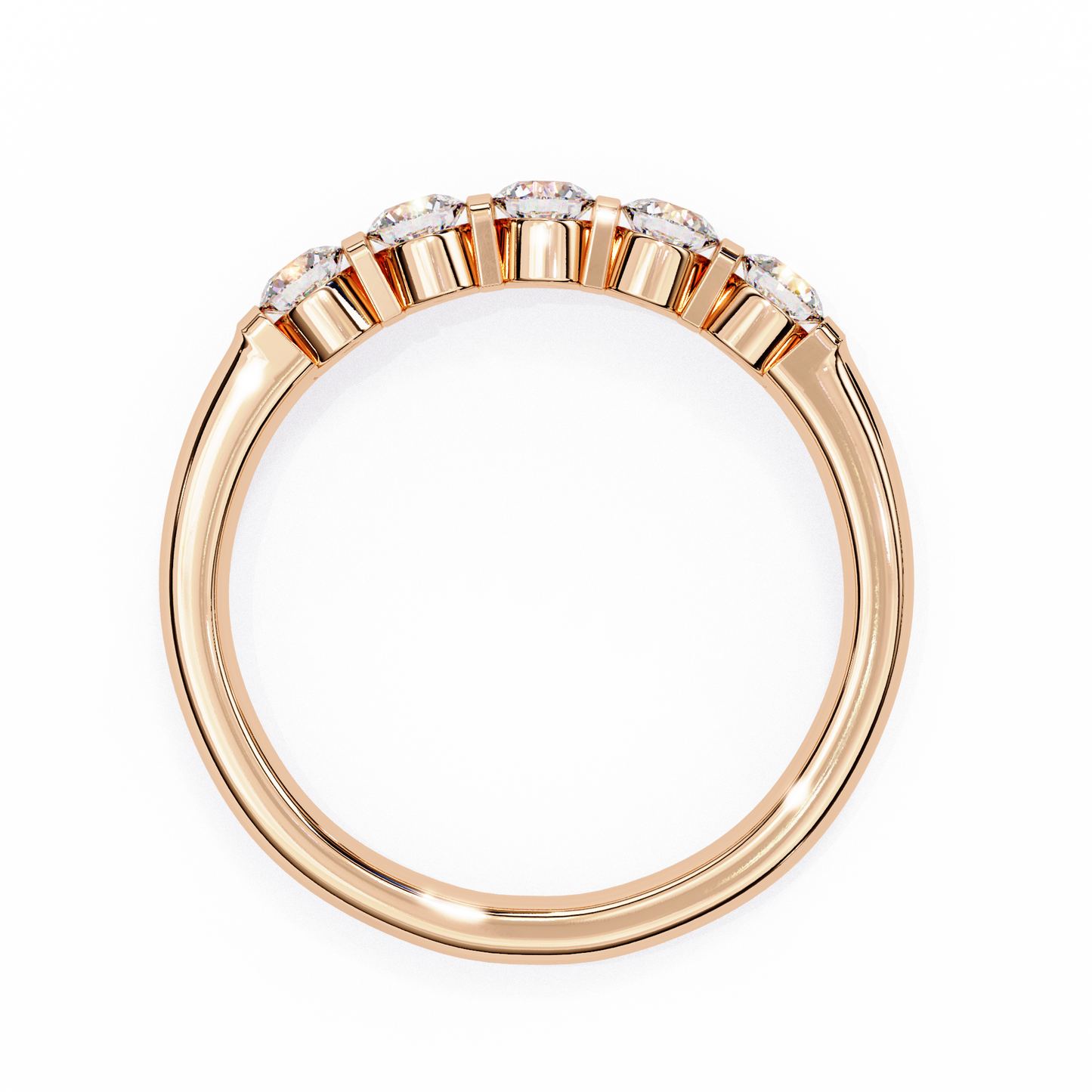 5 Studs 0.51 Carat Diamond Ring