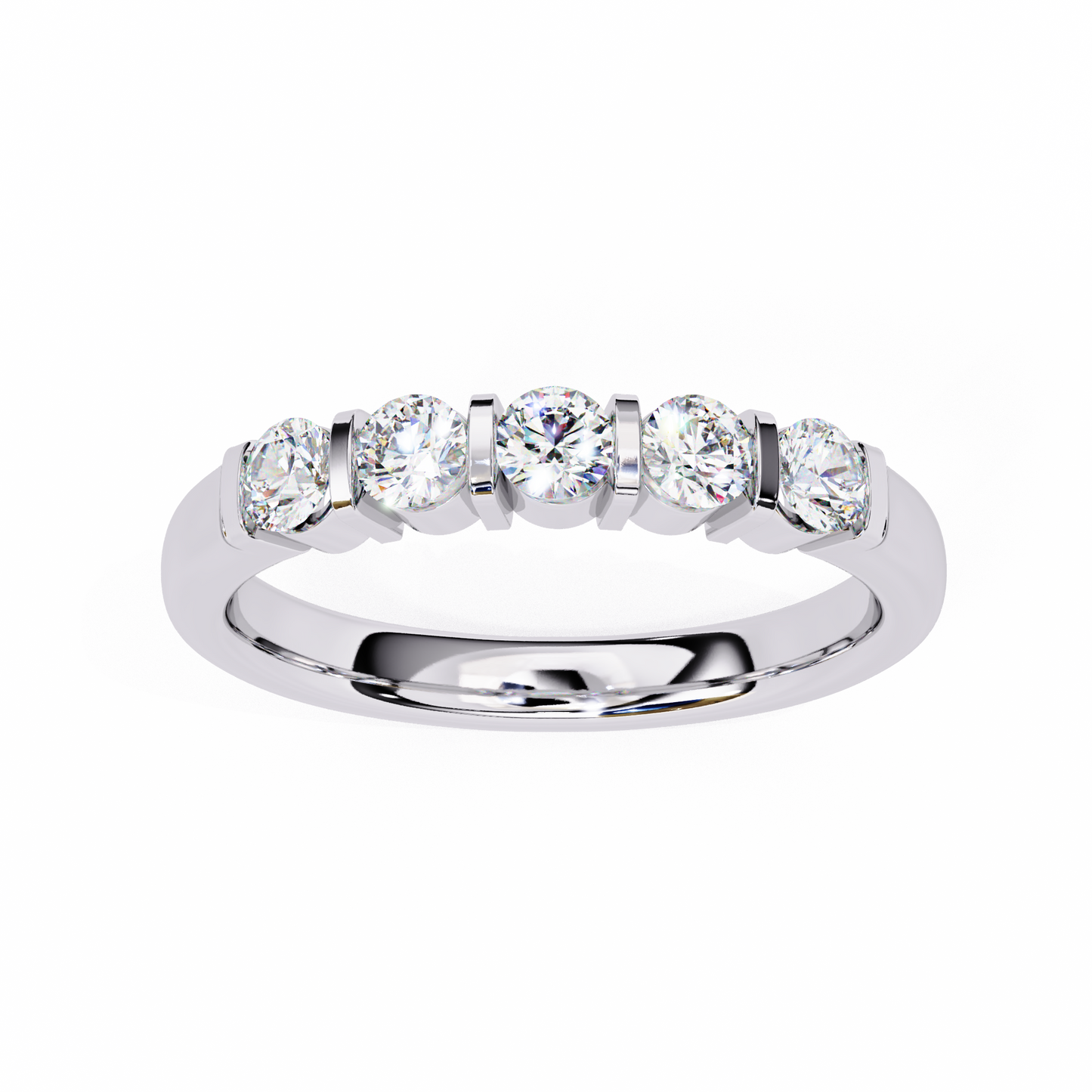 5 Studs 0.51 Carat Diamond Ring