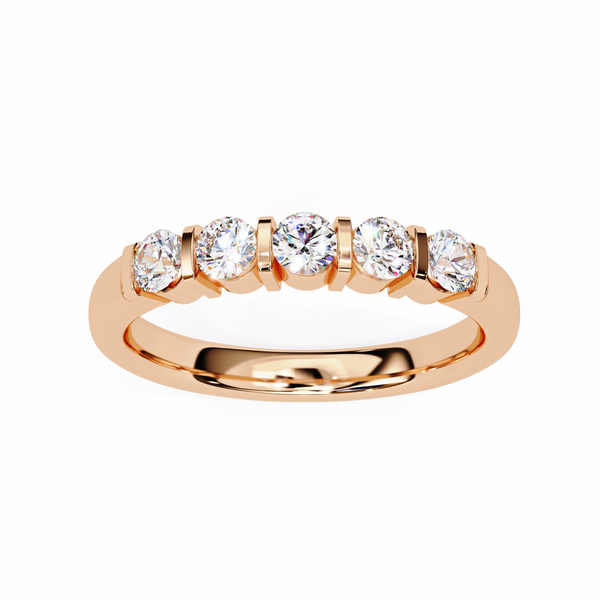 5 Studs 0.51 Carat Diamond Ring