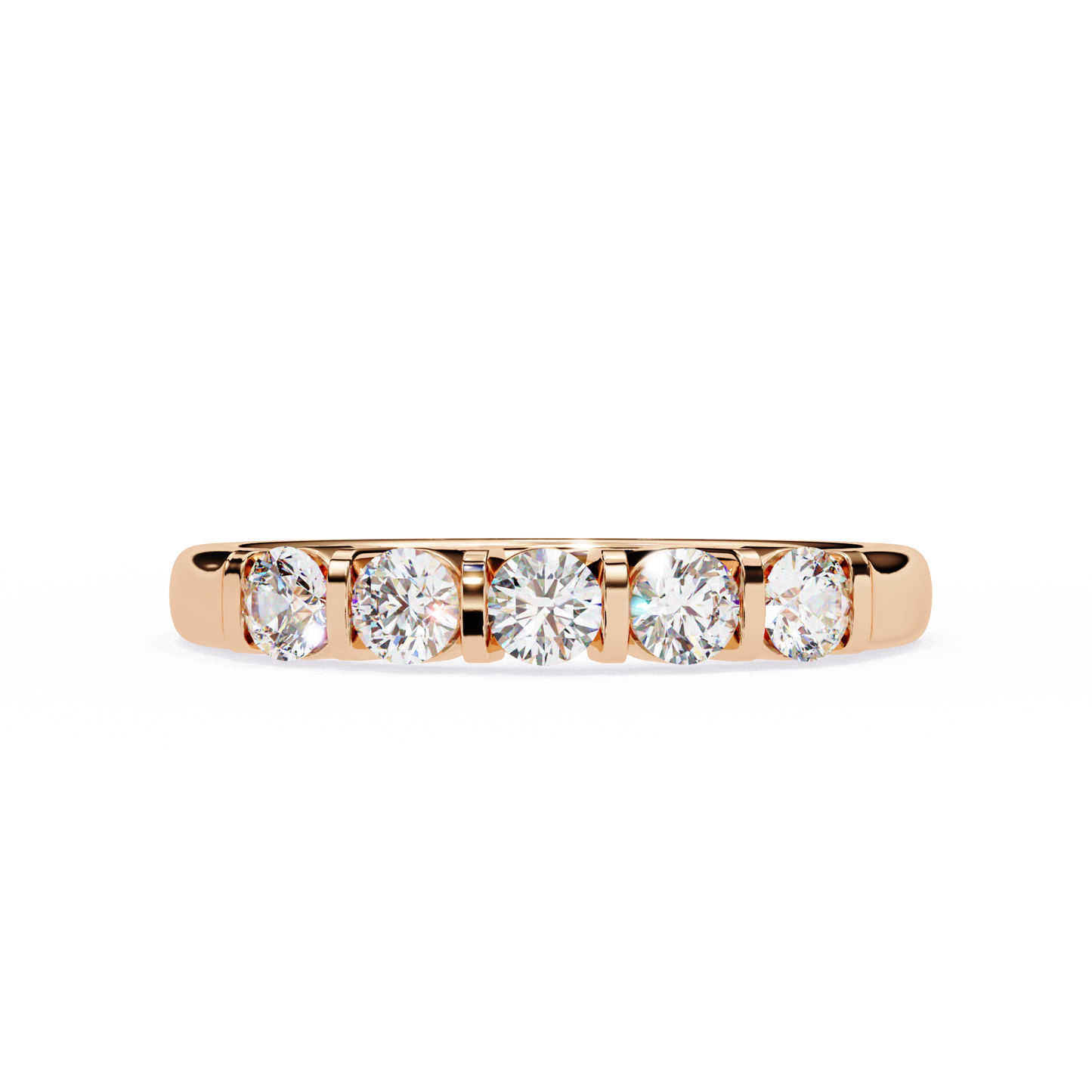 5 Studs 0.51 Carat Diamond Ring