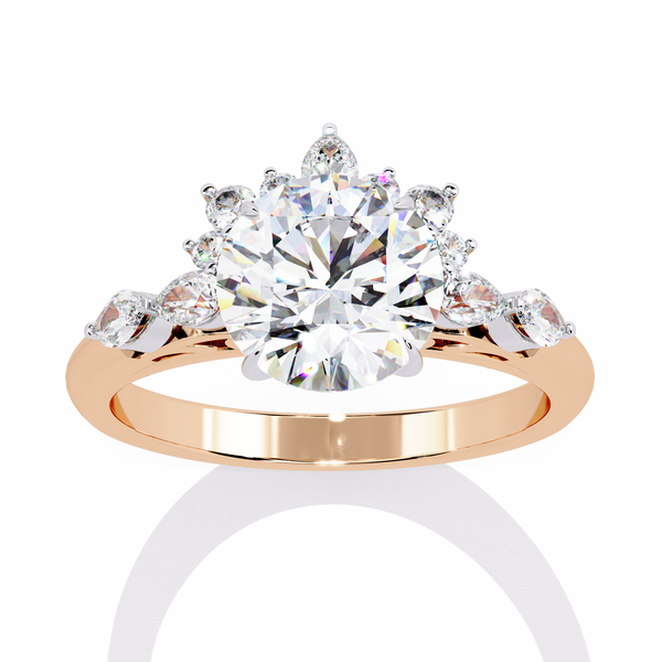 Sun Kissed 3.31 Carat Round Solitaire Engagement Ring