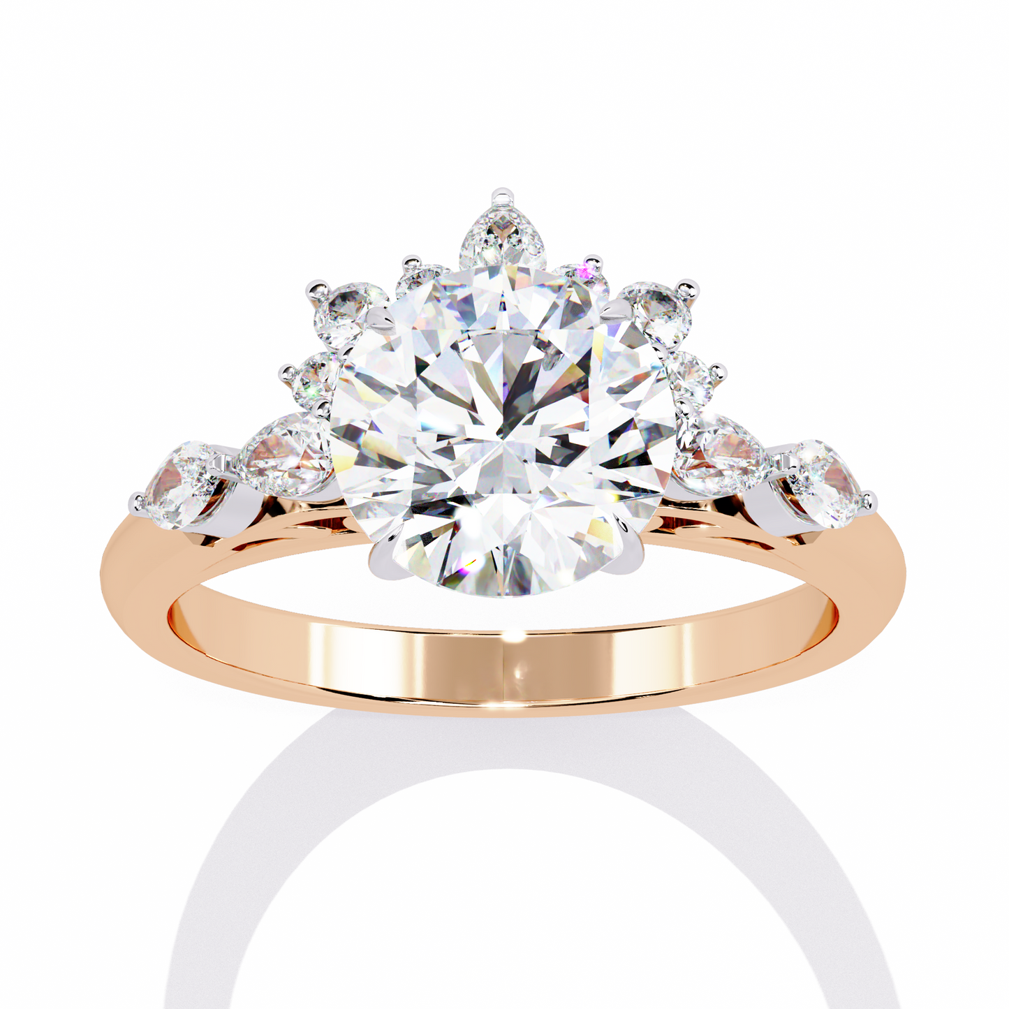 Sun Kissed 3.31 Carat Round Solitaire Engagement Ring