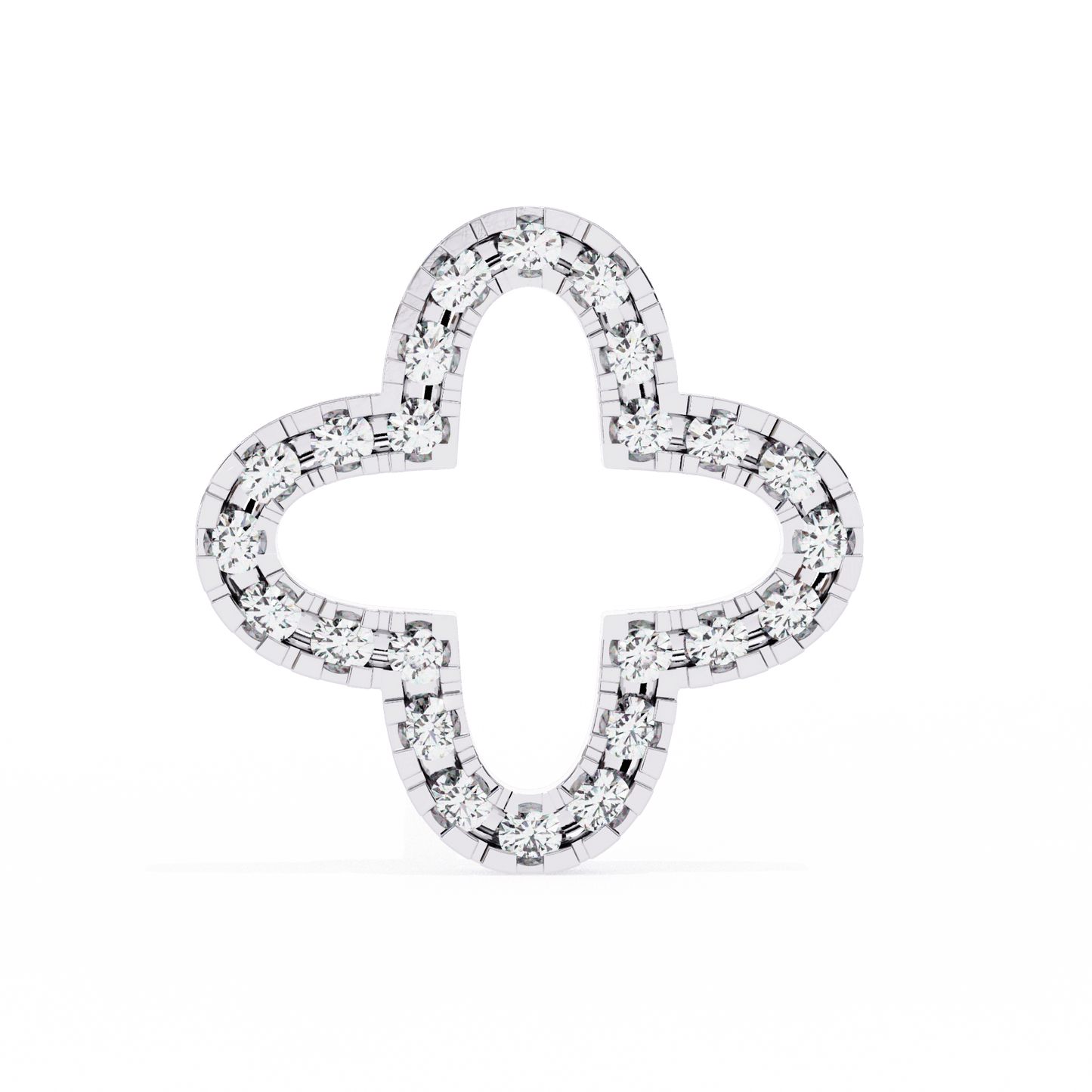 Star Shaped Round Diamonds Earrings
