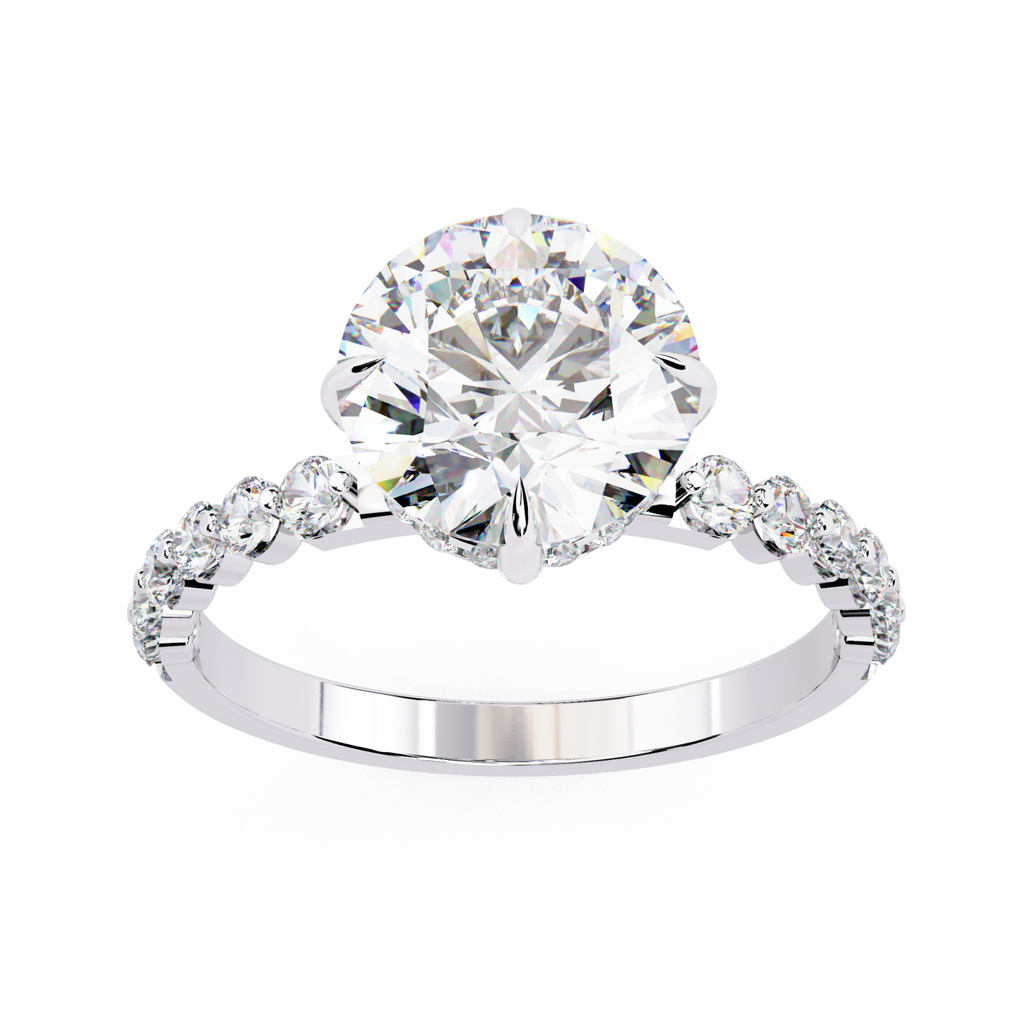 1.92 Carat Sparkling Round Solitaire Engagement Ring
