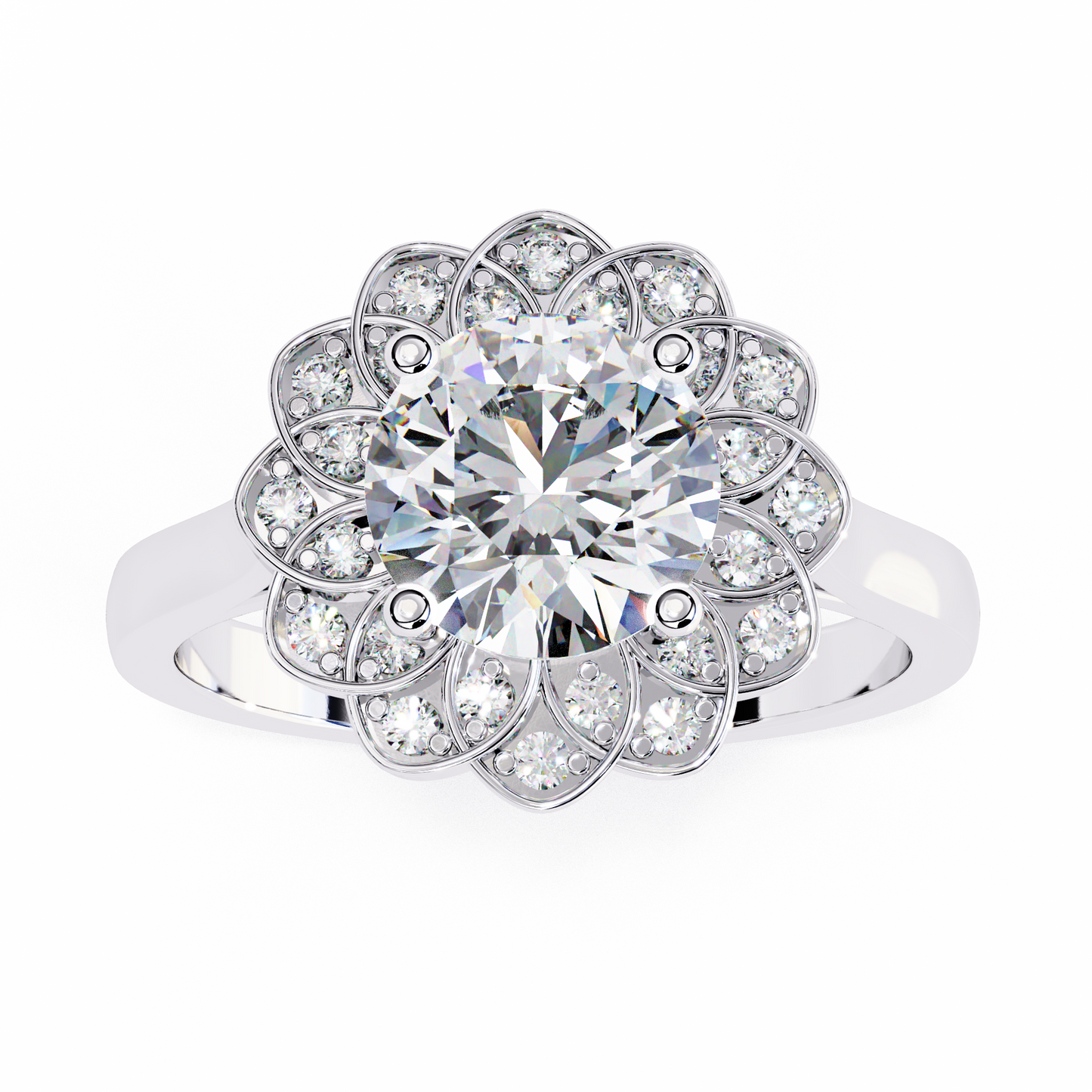 Soul Rose 1.45 Carat Round Engagement Ring