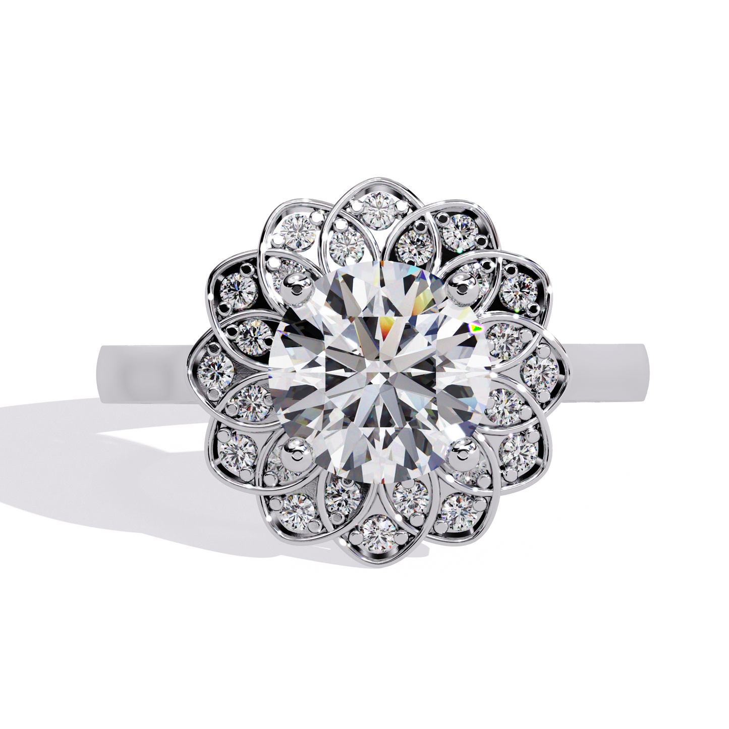 Soul Rose 1.45 Carat Round Engagement Ring