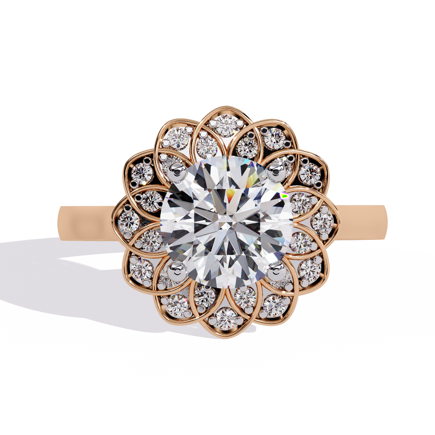 Soul Rose 1.45 Carat Round Engagement Ring