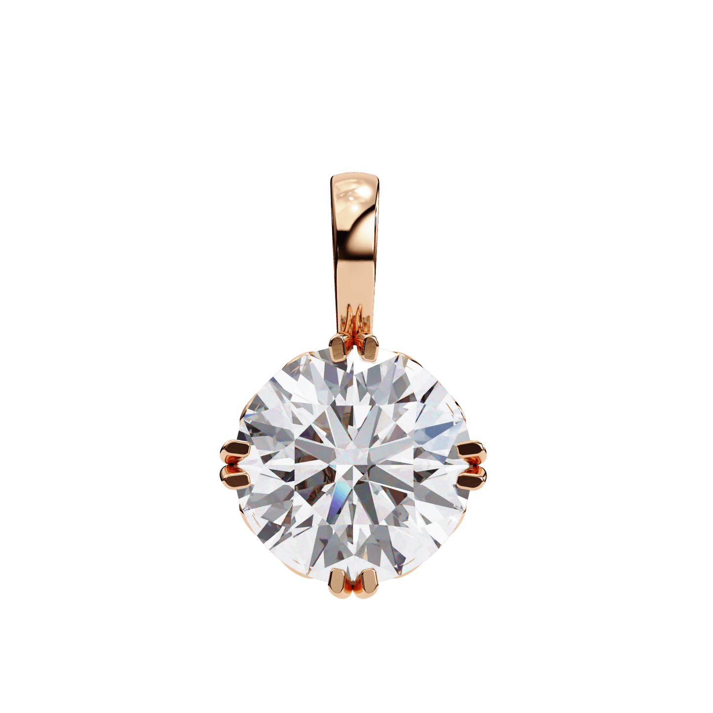 1.84 Carat Single Solitaire Round Pendant