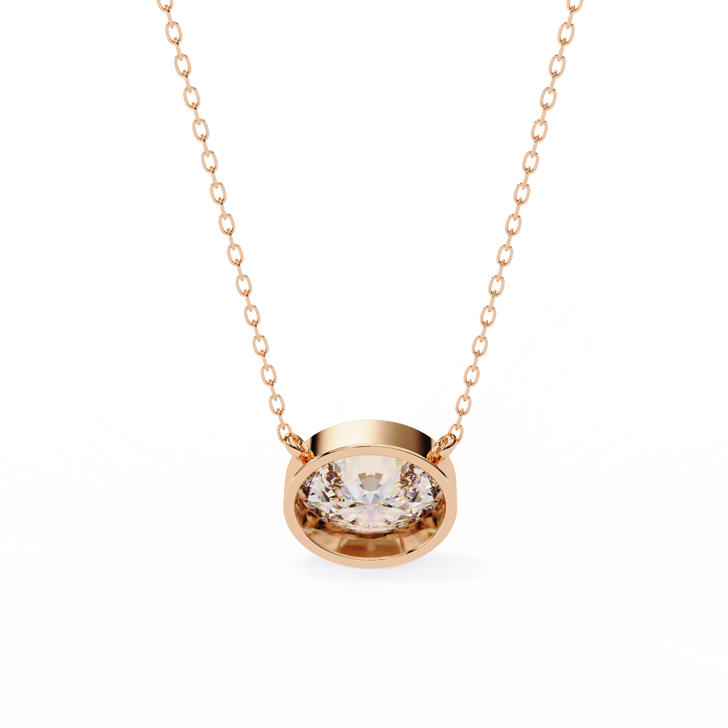 1.55 Carat Oval Large Solitaire Pendant