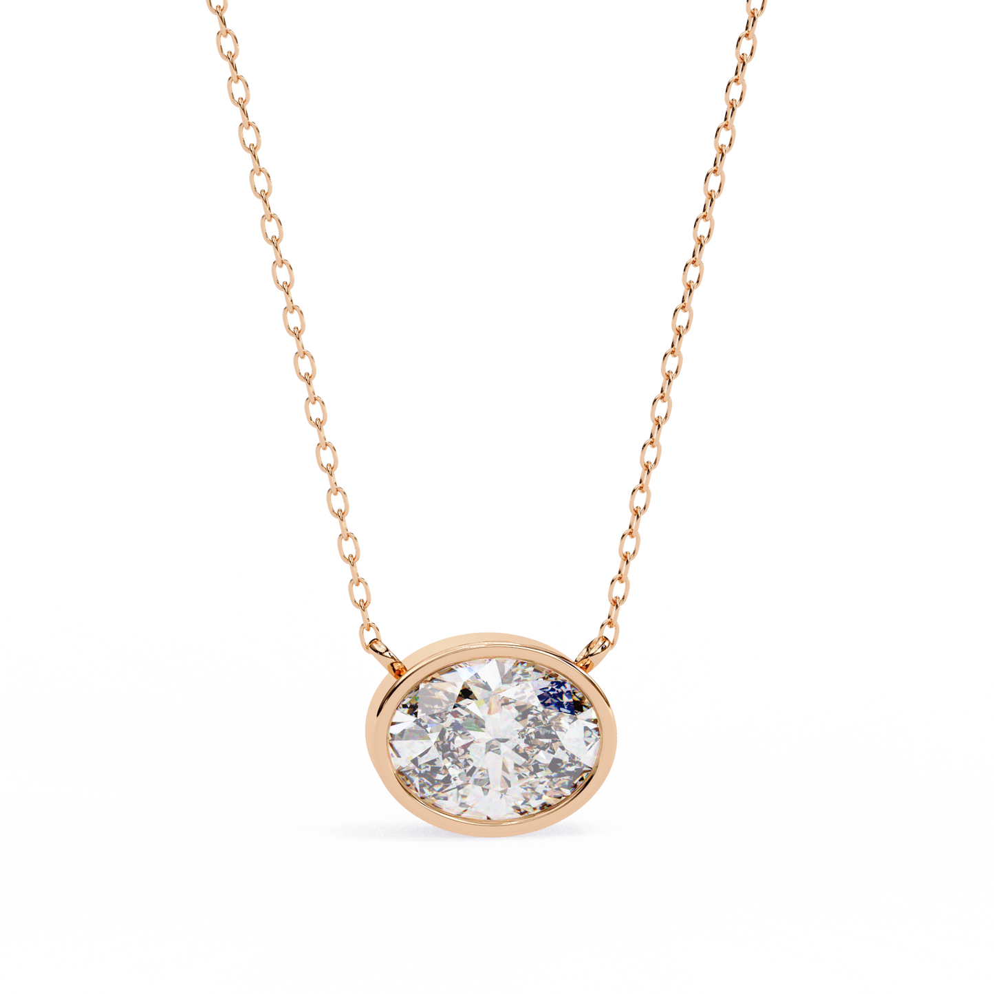 1.55 Carat Oval Large Solitaire Pendant
