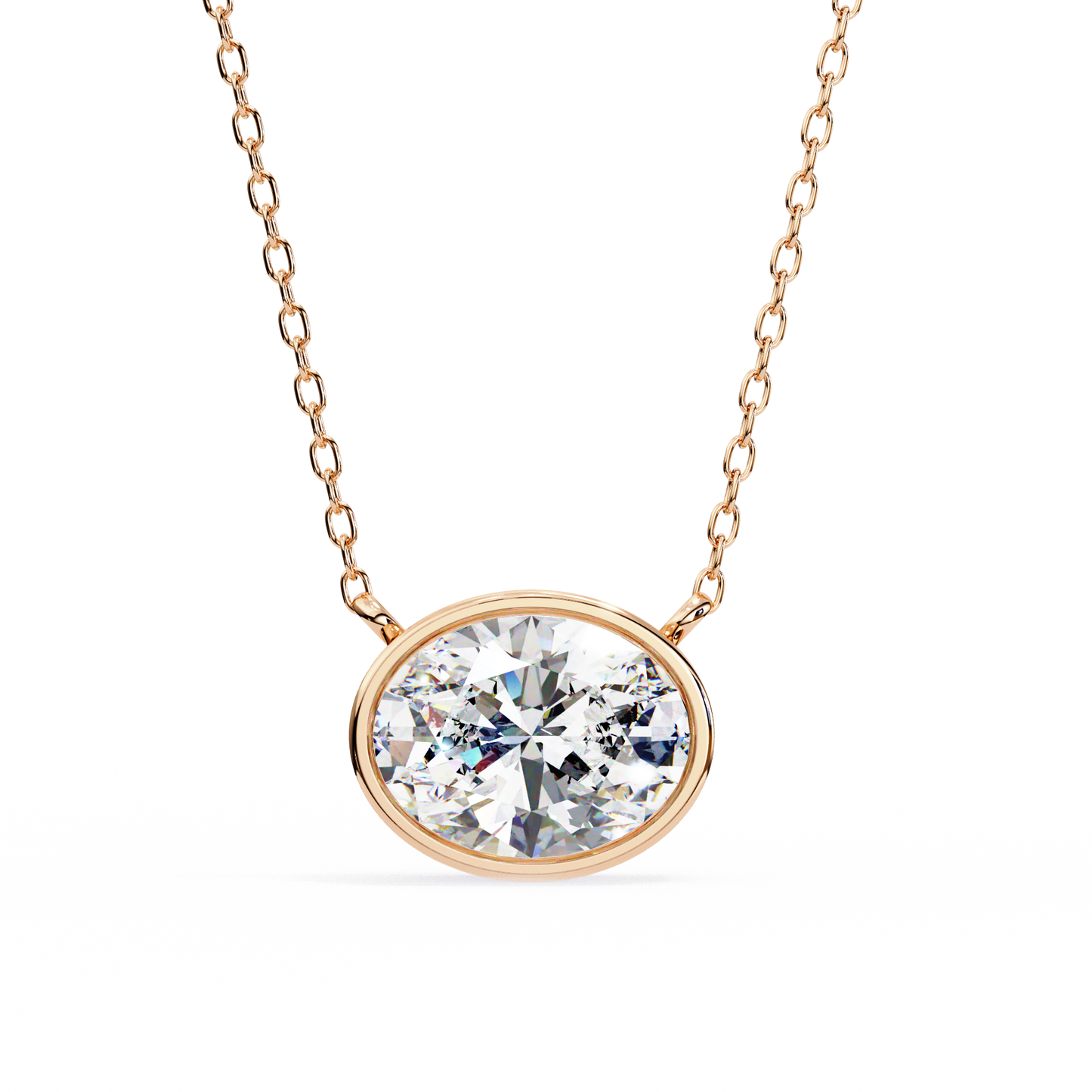 1.55 Carat Oval Large Solitaire Pendant