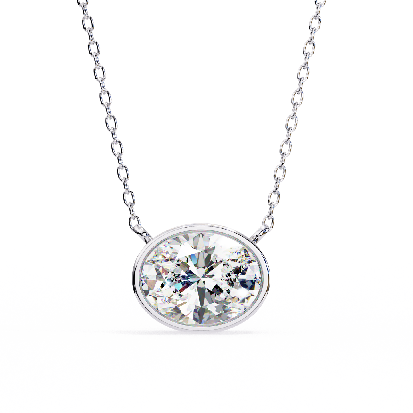 1.55 Carat Oval Large Solitaire Pendant