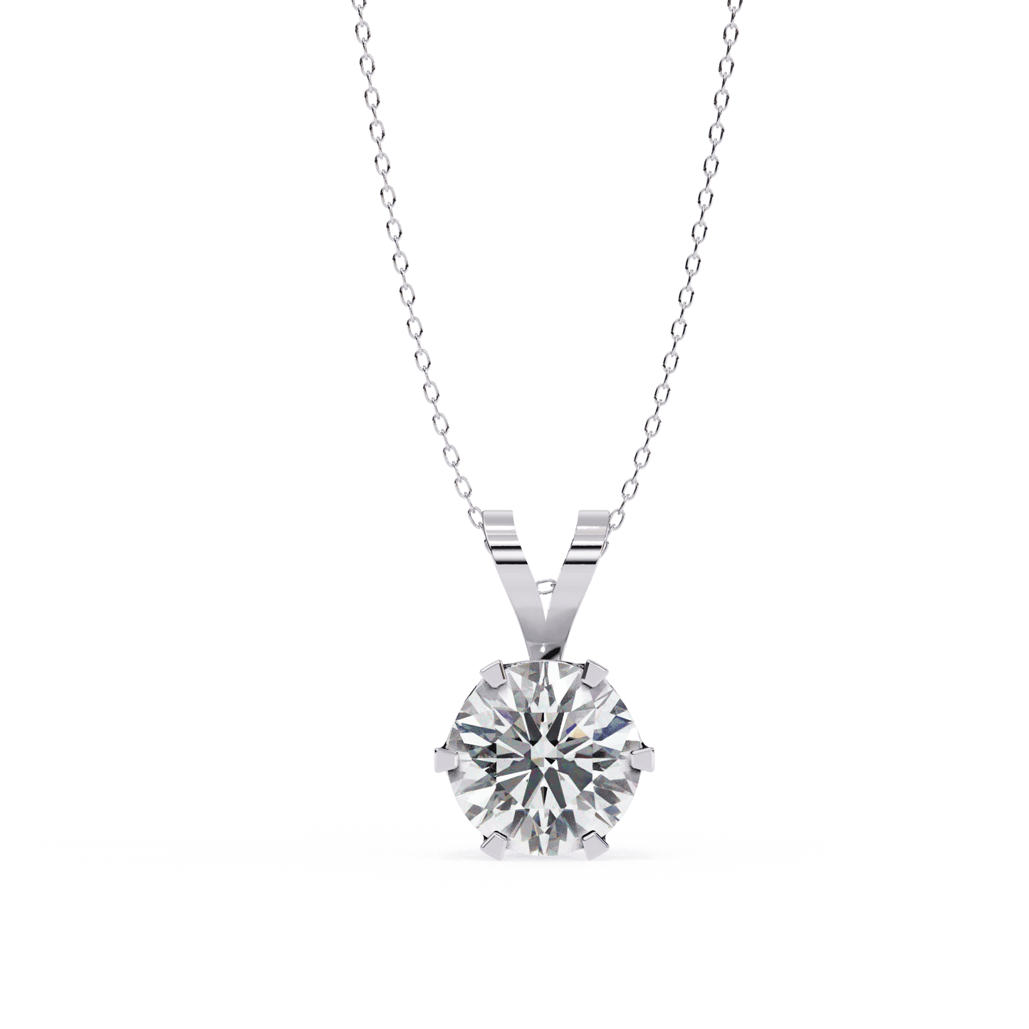 Love for Round Solitaire Pendant