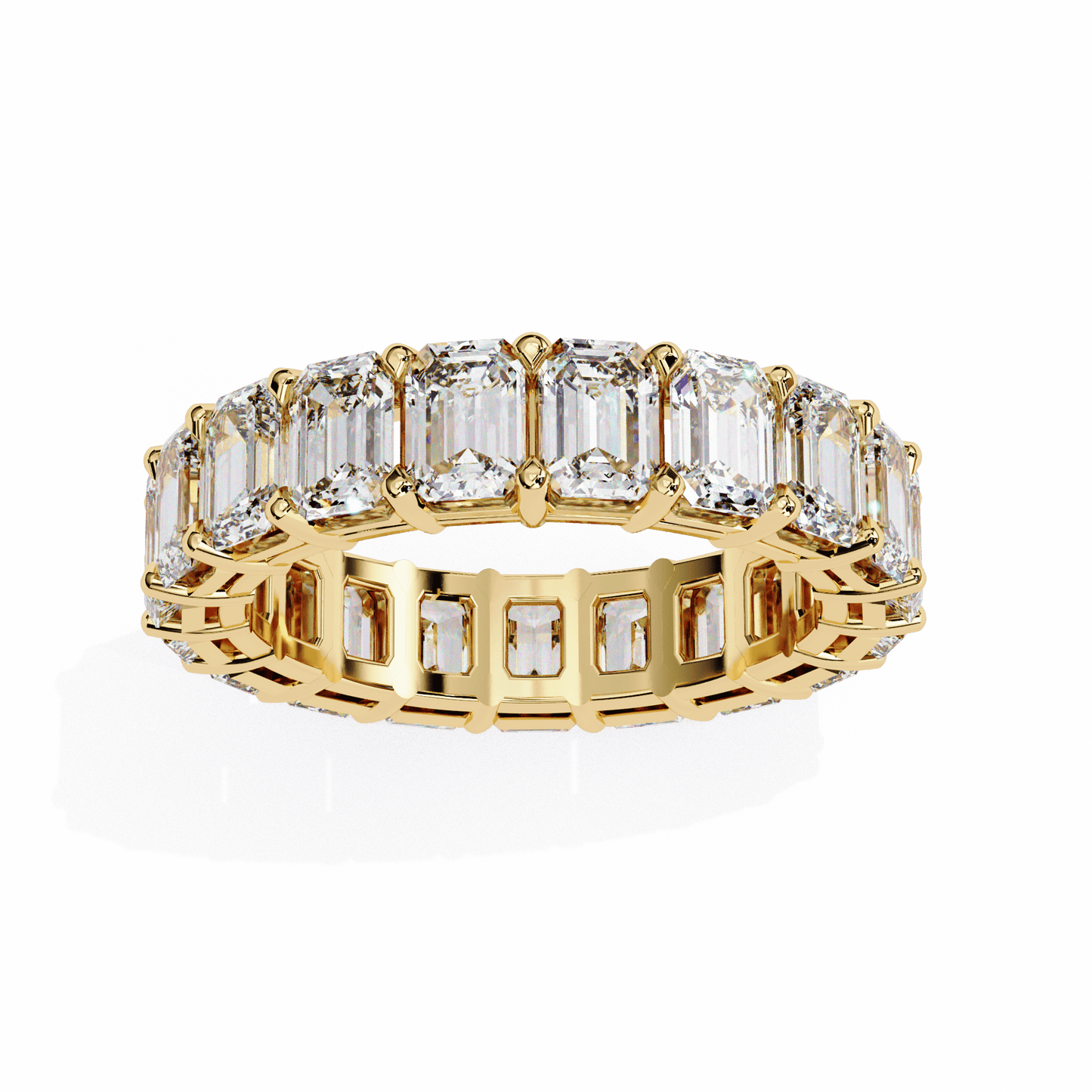 Showstopper Emeralds Diamond Band ring
