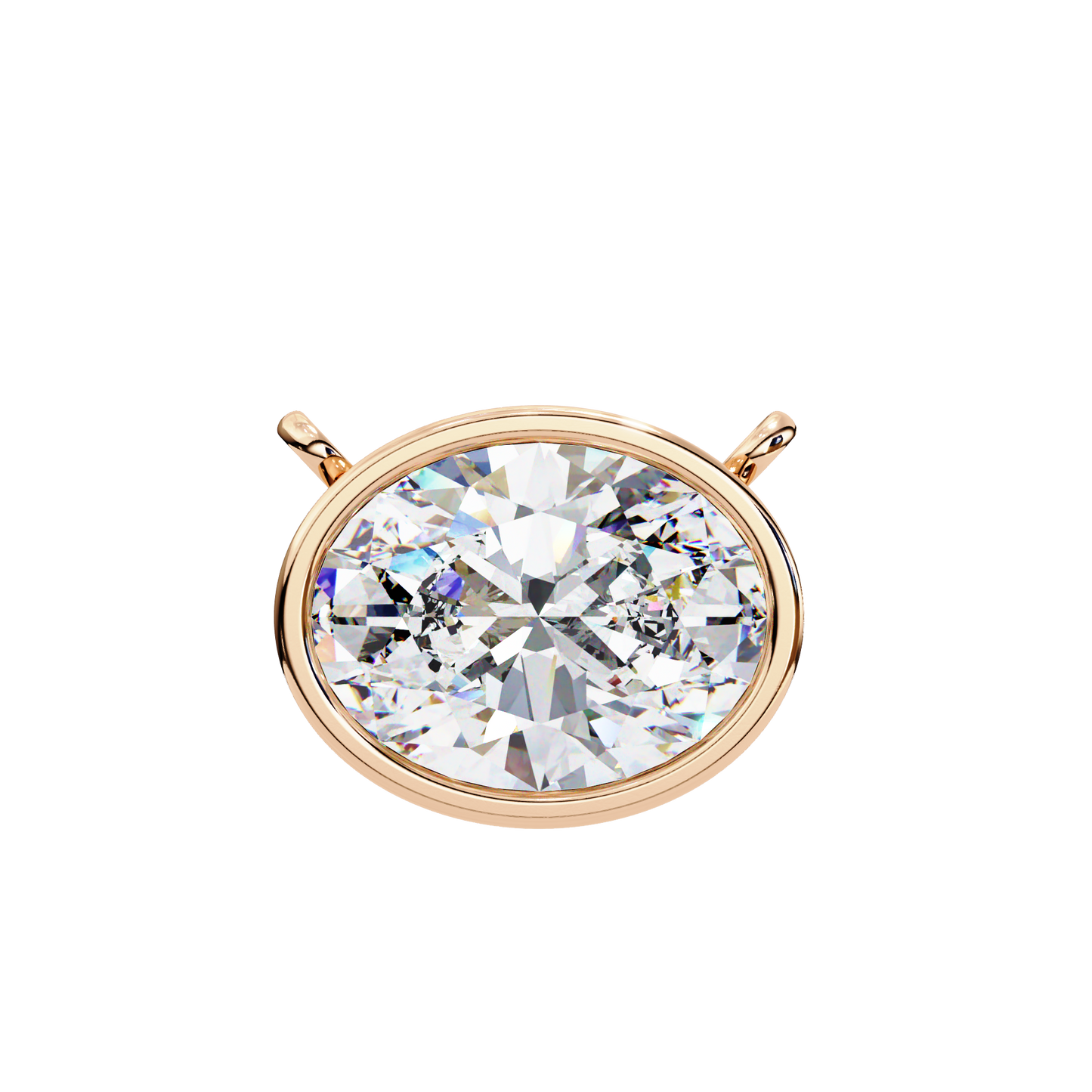 1.55 Carat Oval Large Solitaire Pendant