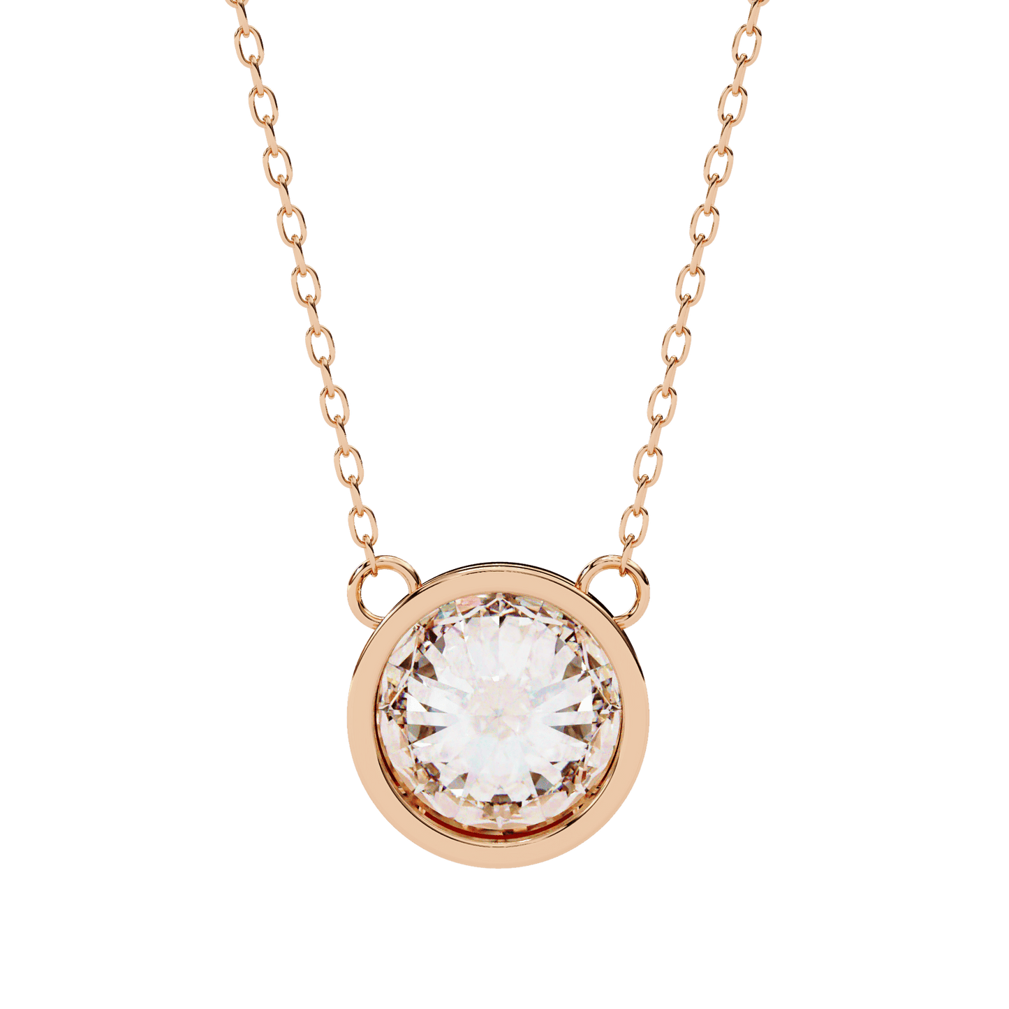 1.78 Carat Round Bezel Solitaire Pendant