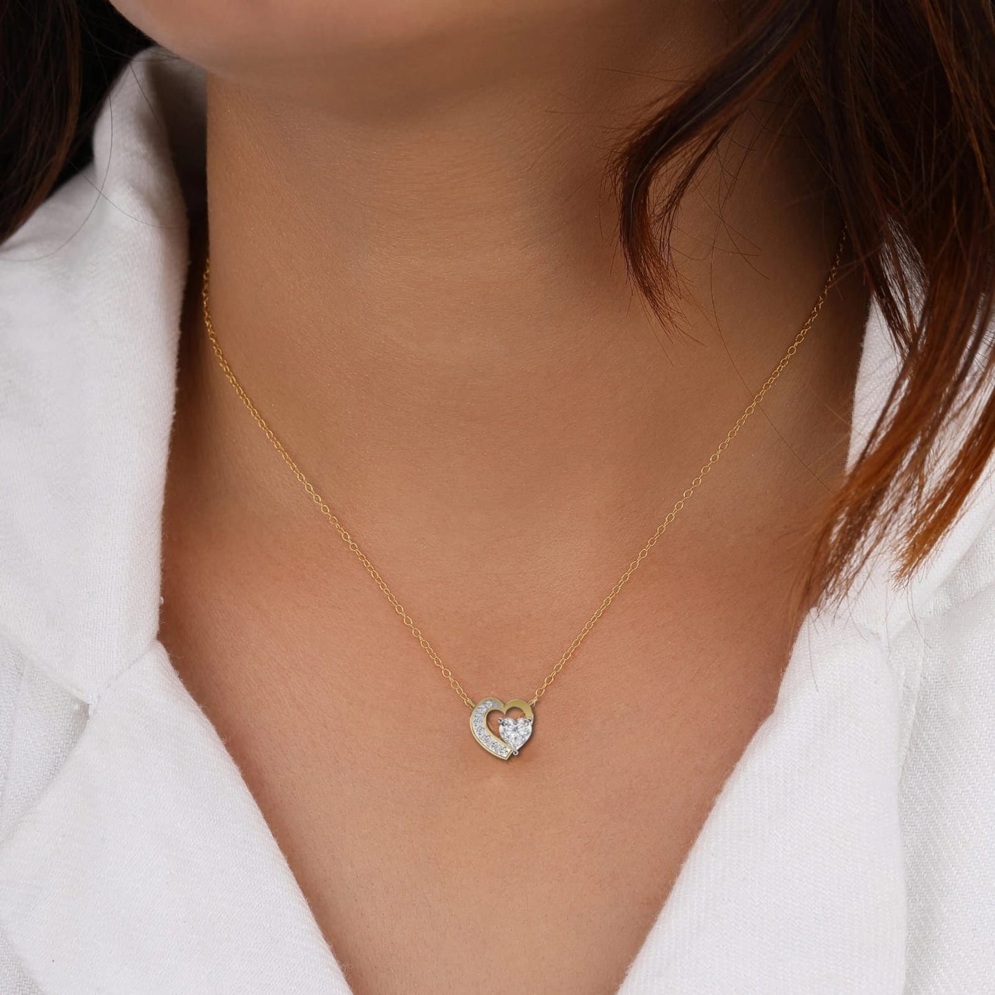 You Me Heart Diamond Pendant