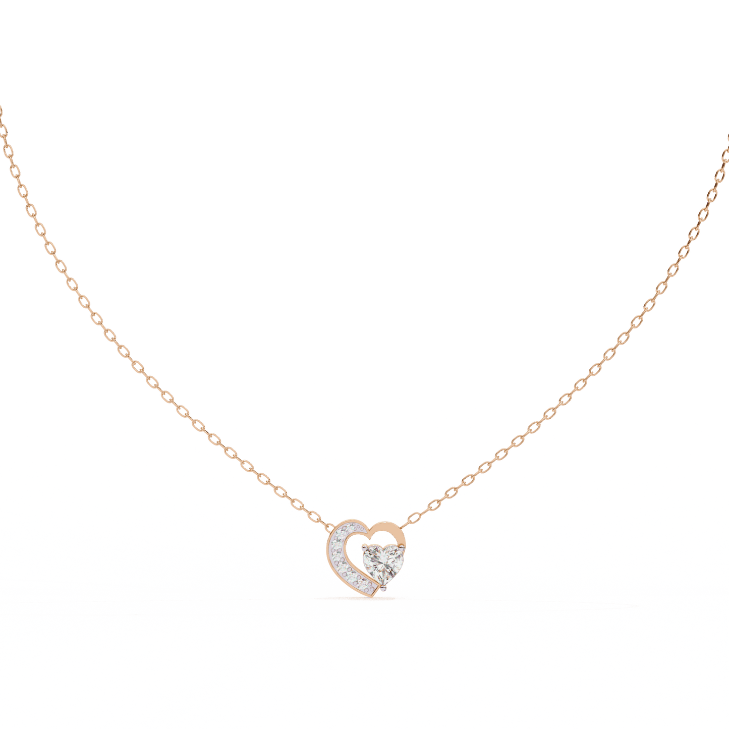 You Me Heart Diamond Pendant