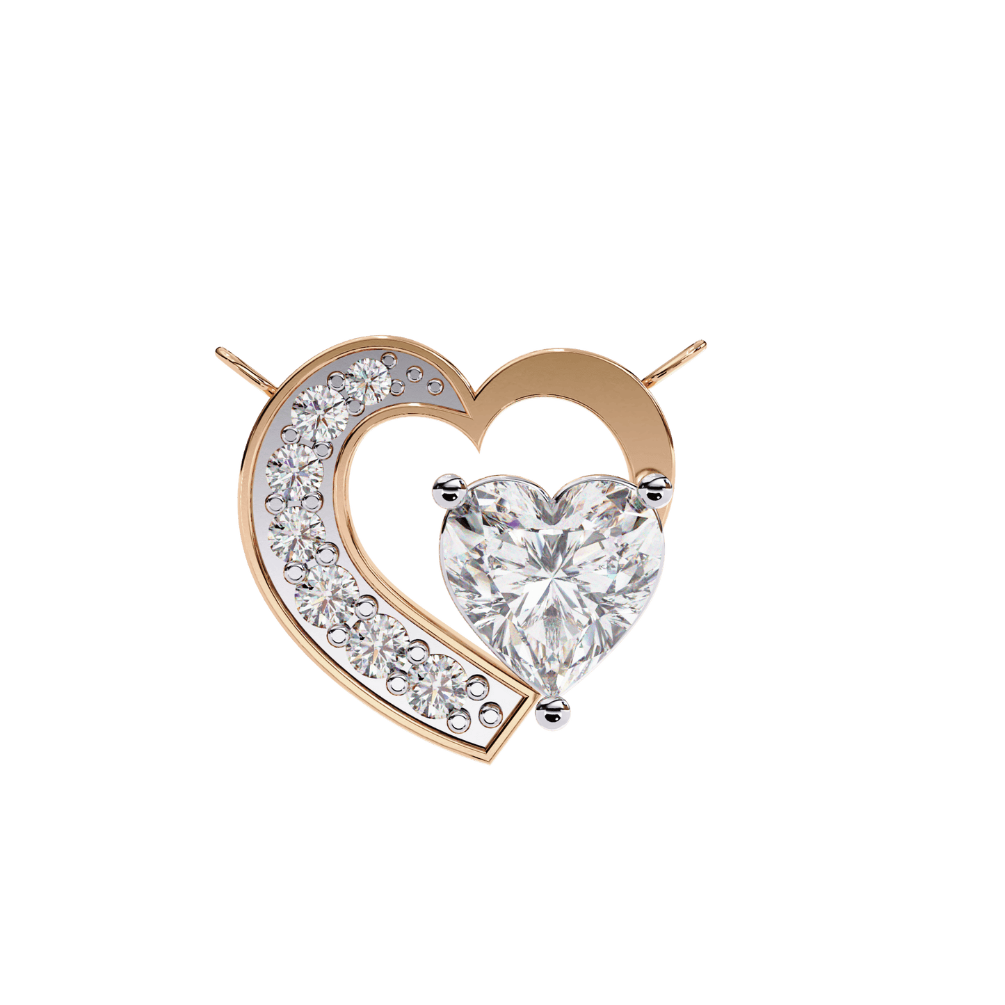 You Me Heart Diamond Pendant