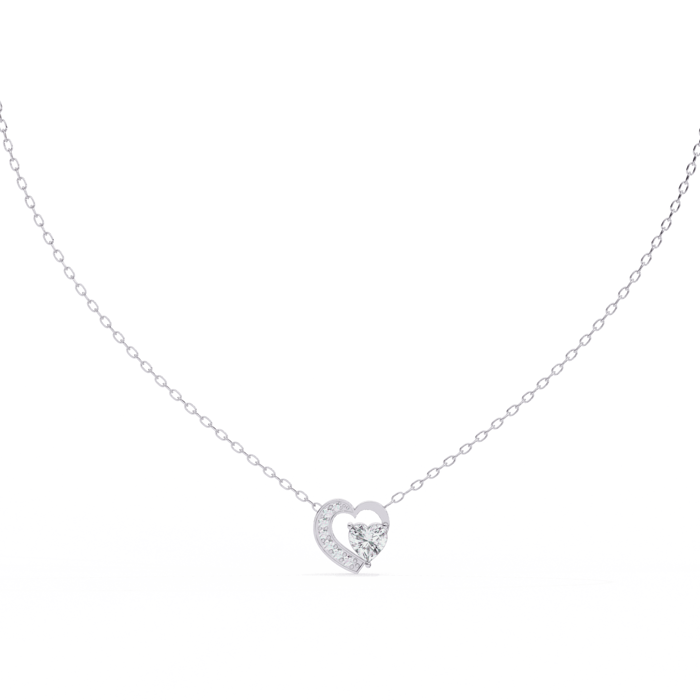 You Me Heart Diamond Pendant