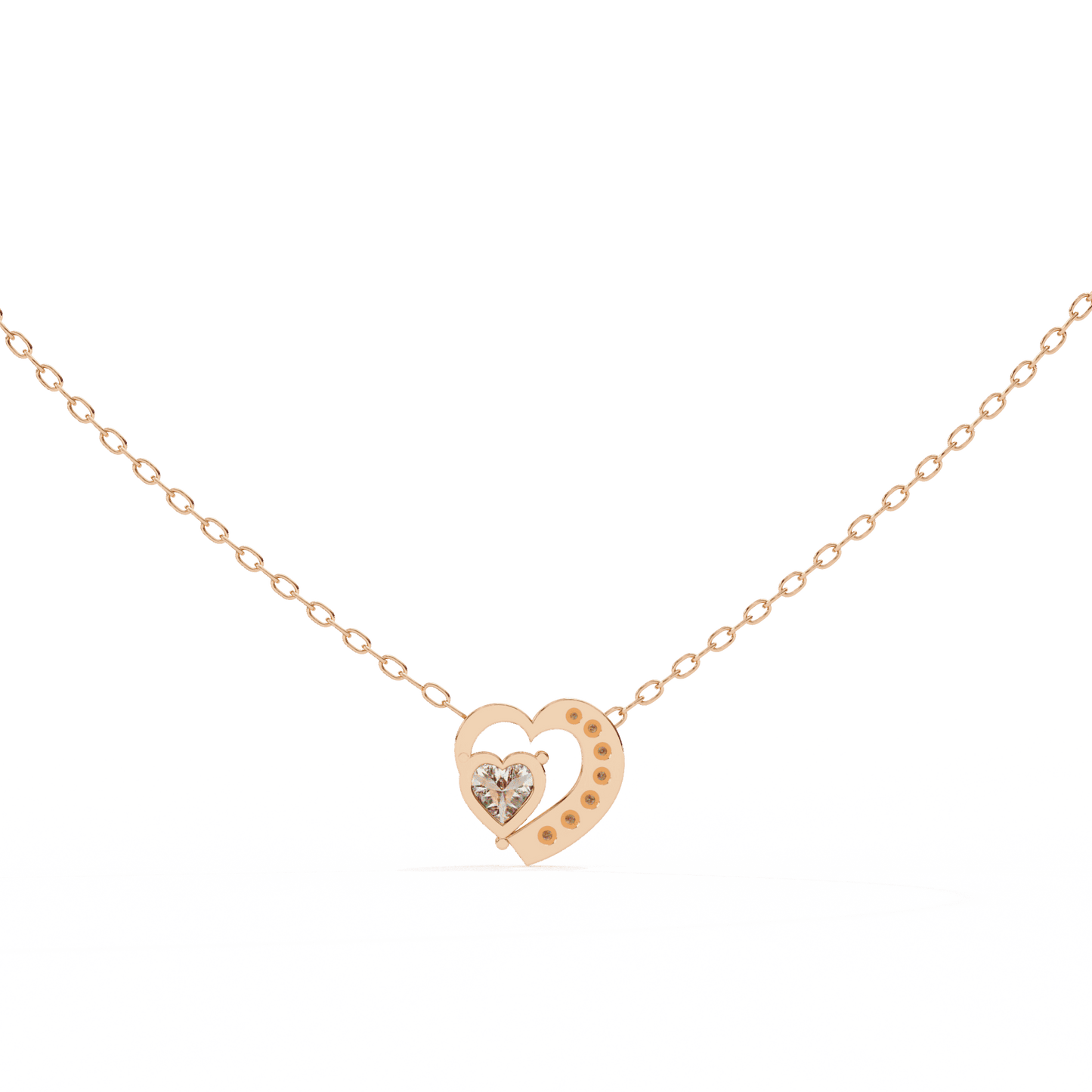 You Me Heart Diamond Pendant