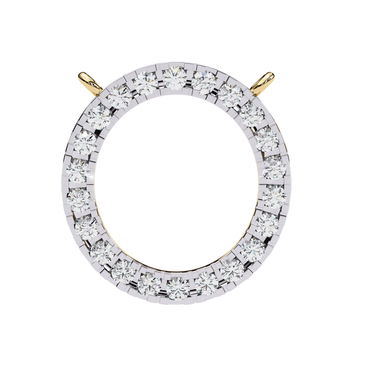 Perfect Circle Round Diamond Pendant