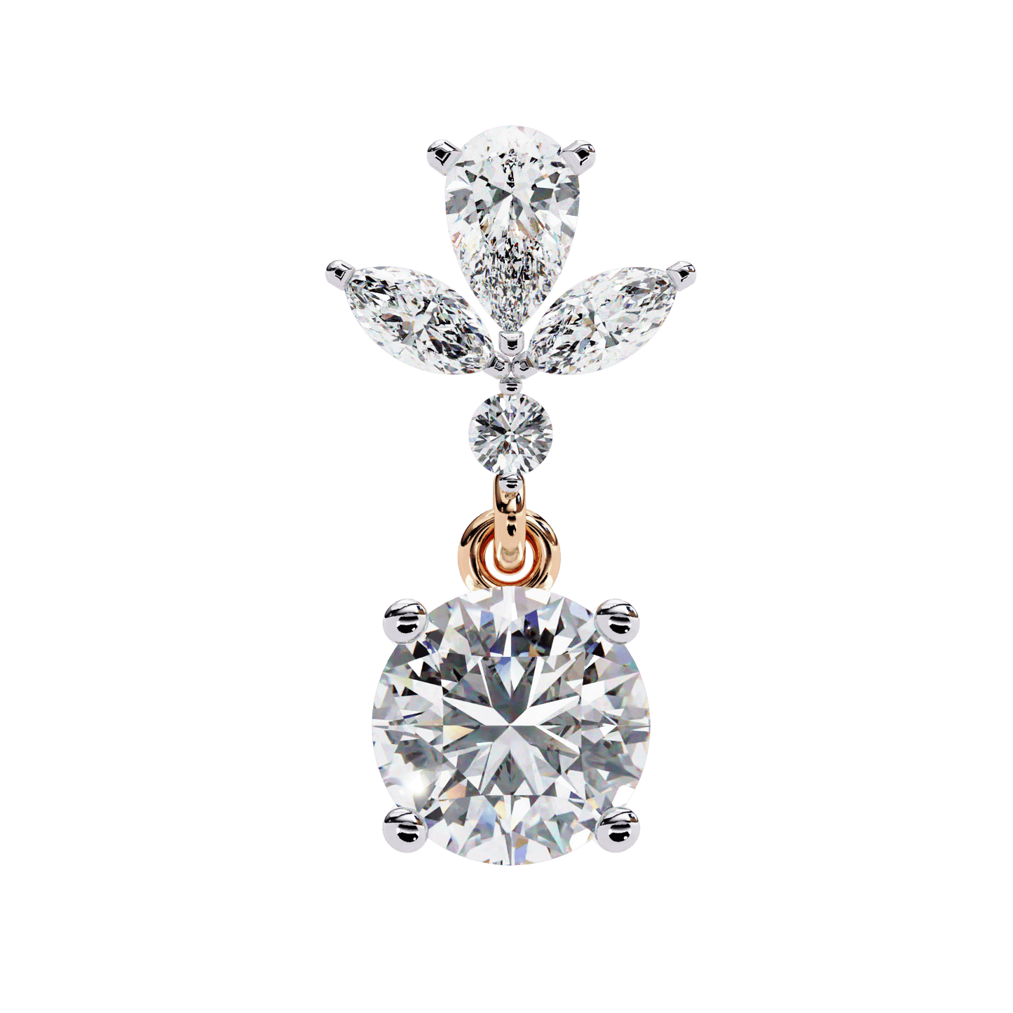 Chic Dangling Diamond Earrings