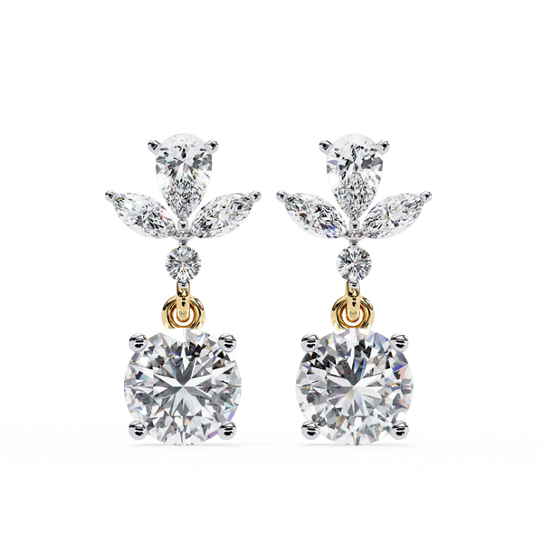 Chic Dangling Diamond Earrings
