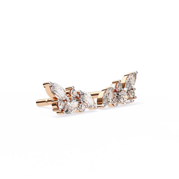 Marquise Leaf Diamond Earrings