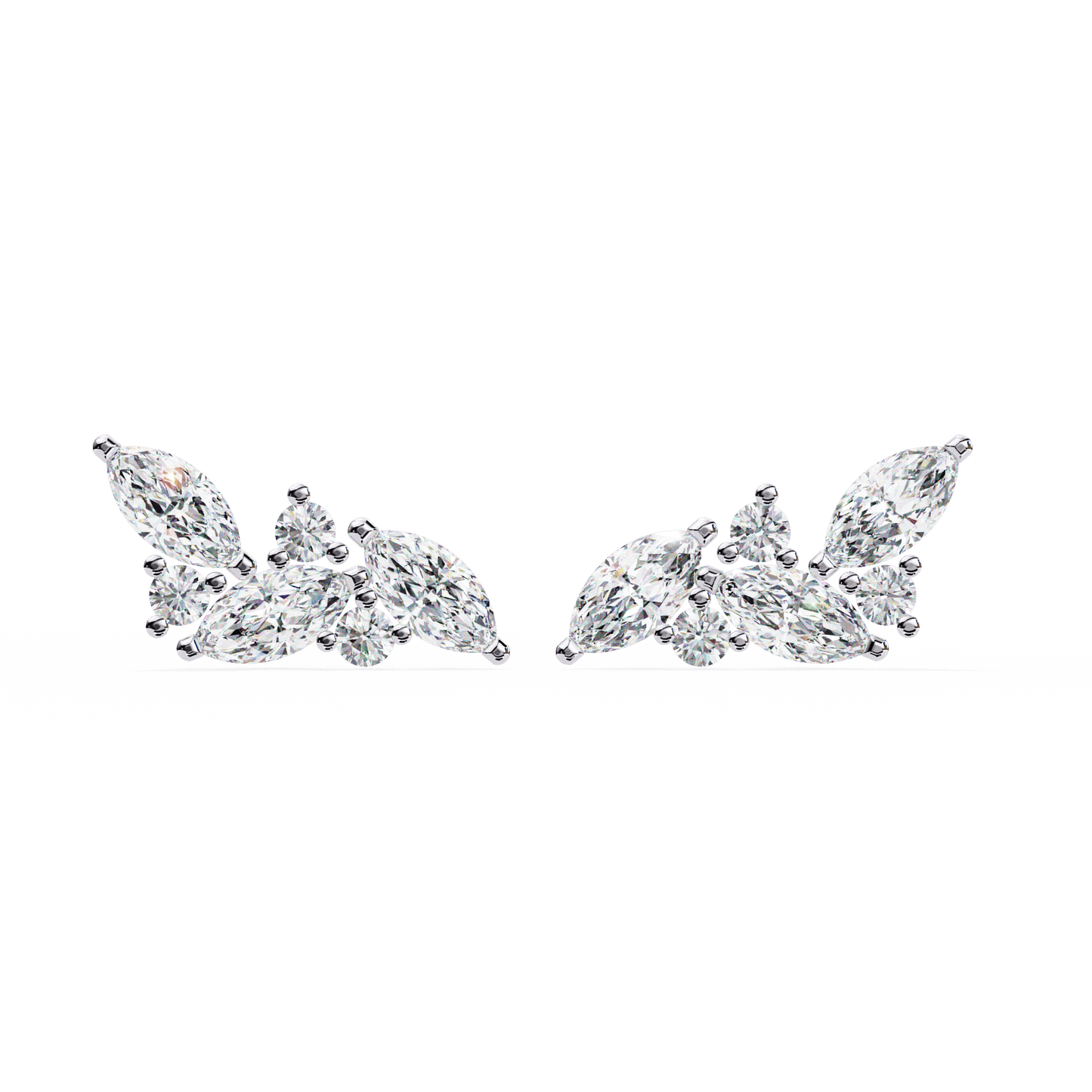 Marquise Leaf Diamond Earrings