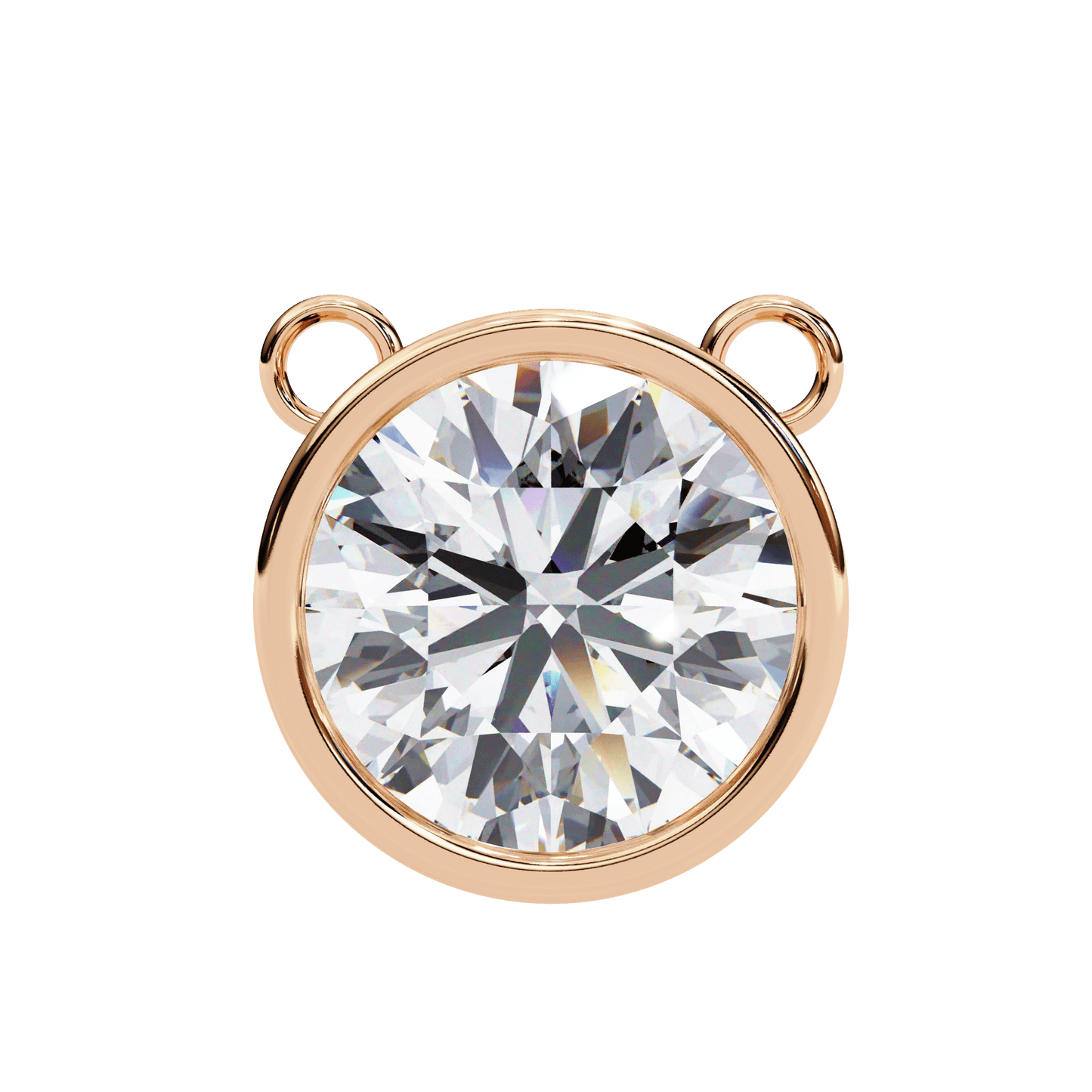 1.78 Carat Round Bezel Solitaire Pendant