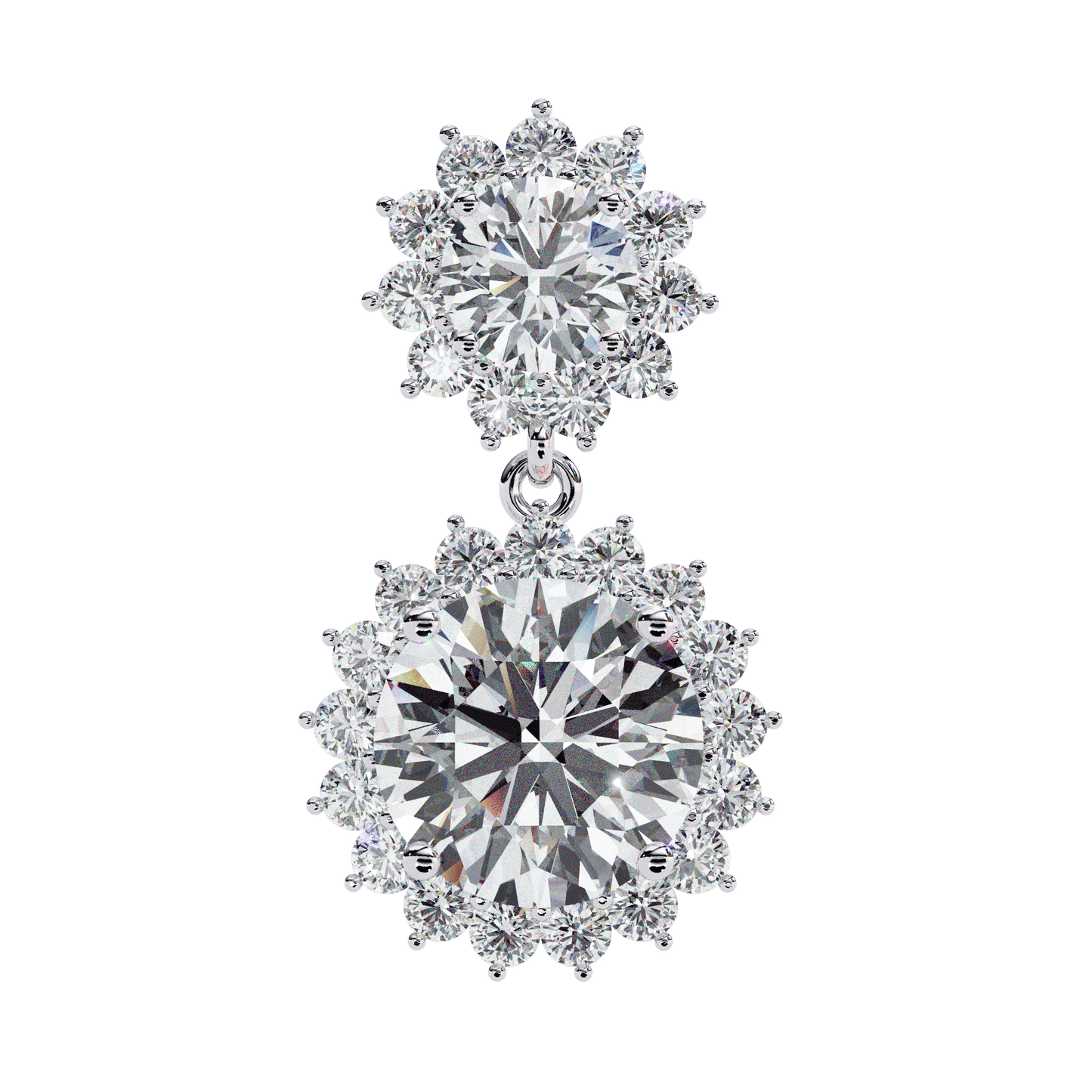 Sun n Star Round Solitaire Earrings
