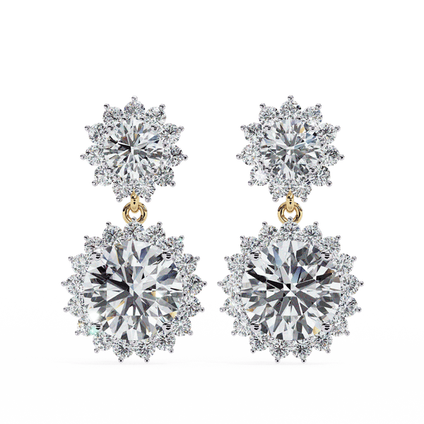 Sun n Star Round Solitaire Earrings