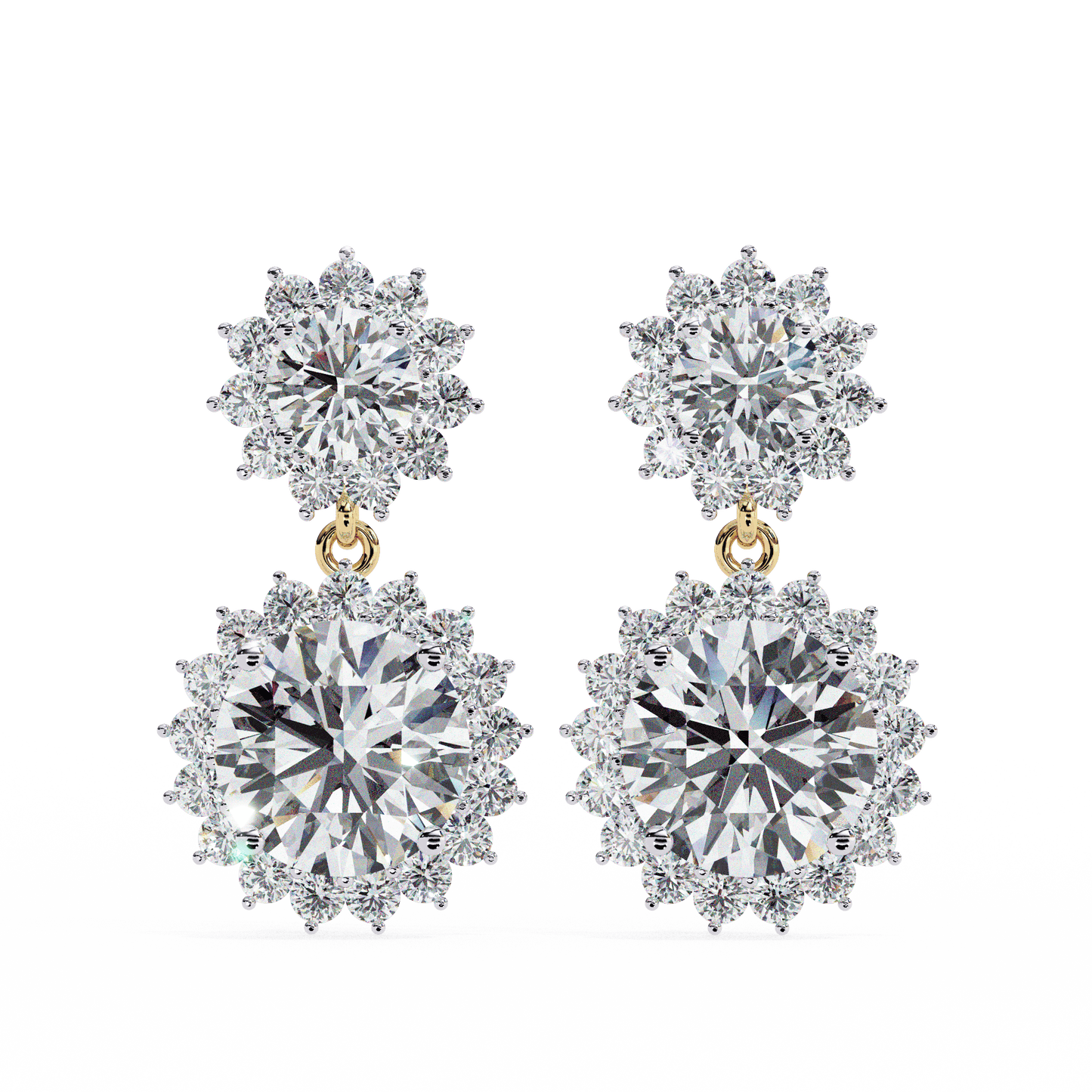 Sun n Star Round Solitaire Earrings