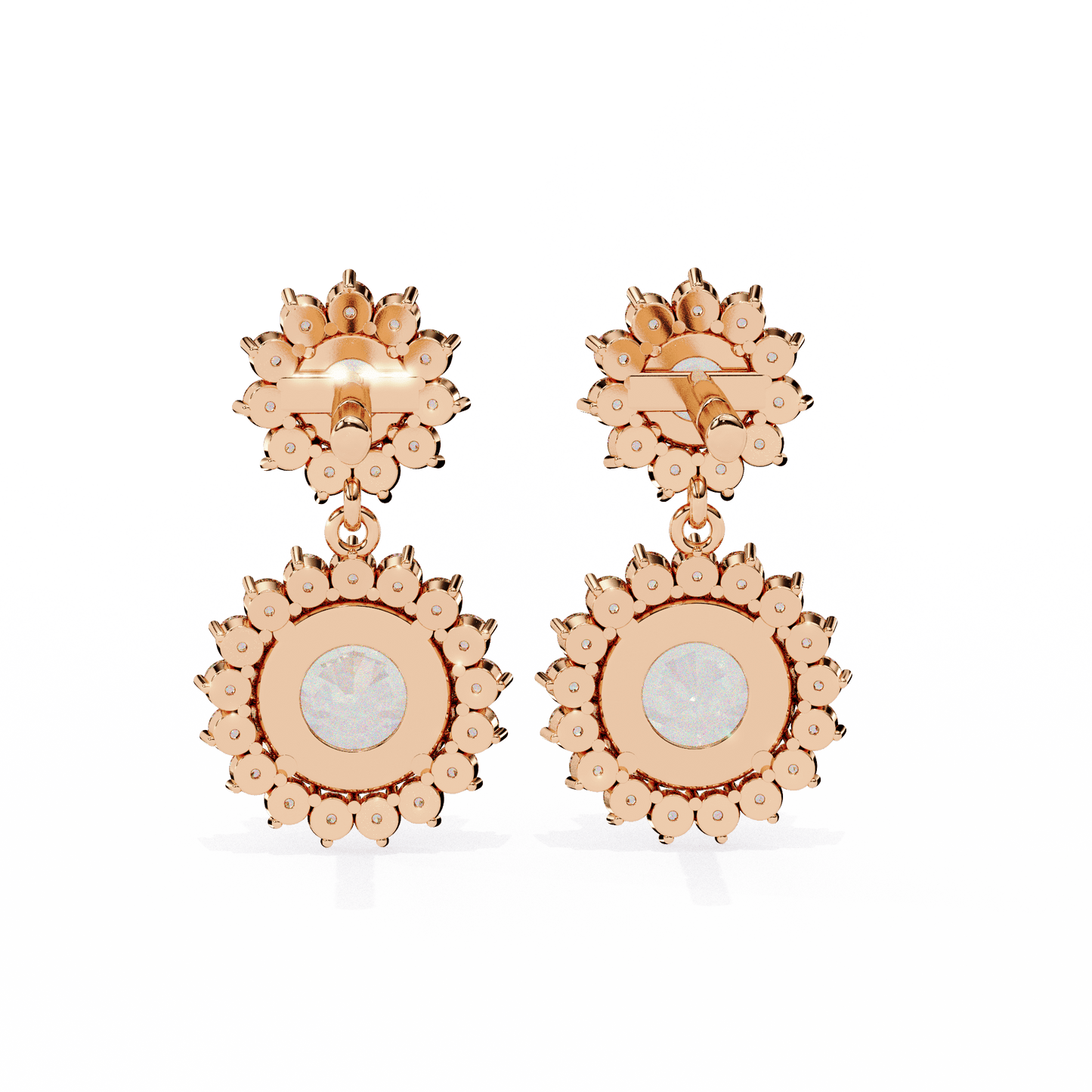 Sun n Star Round Solitaire Earrings