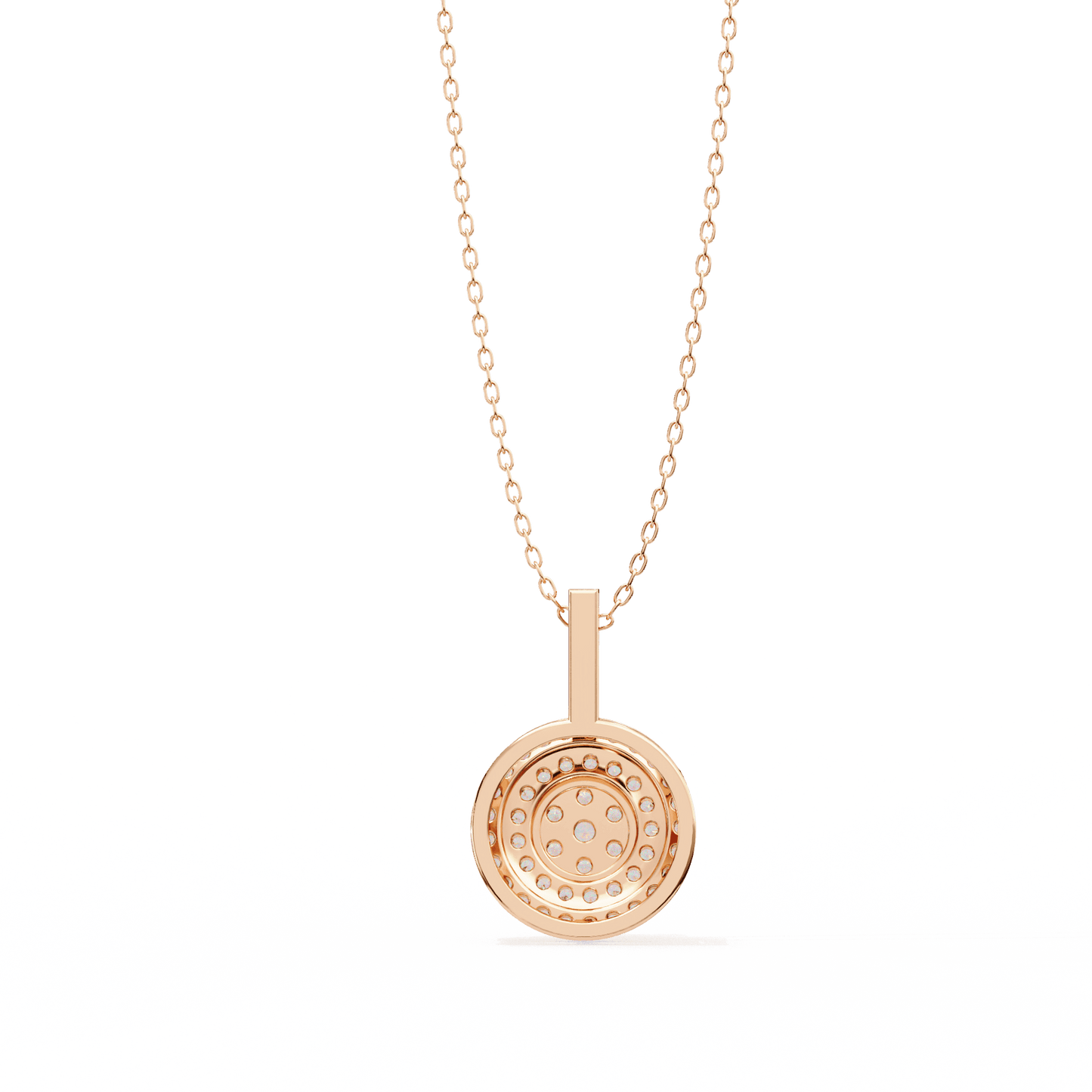 Light Weight Circular Diamond Pendant